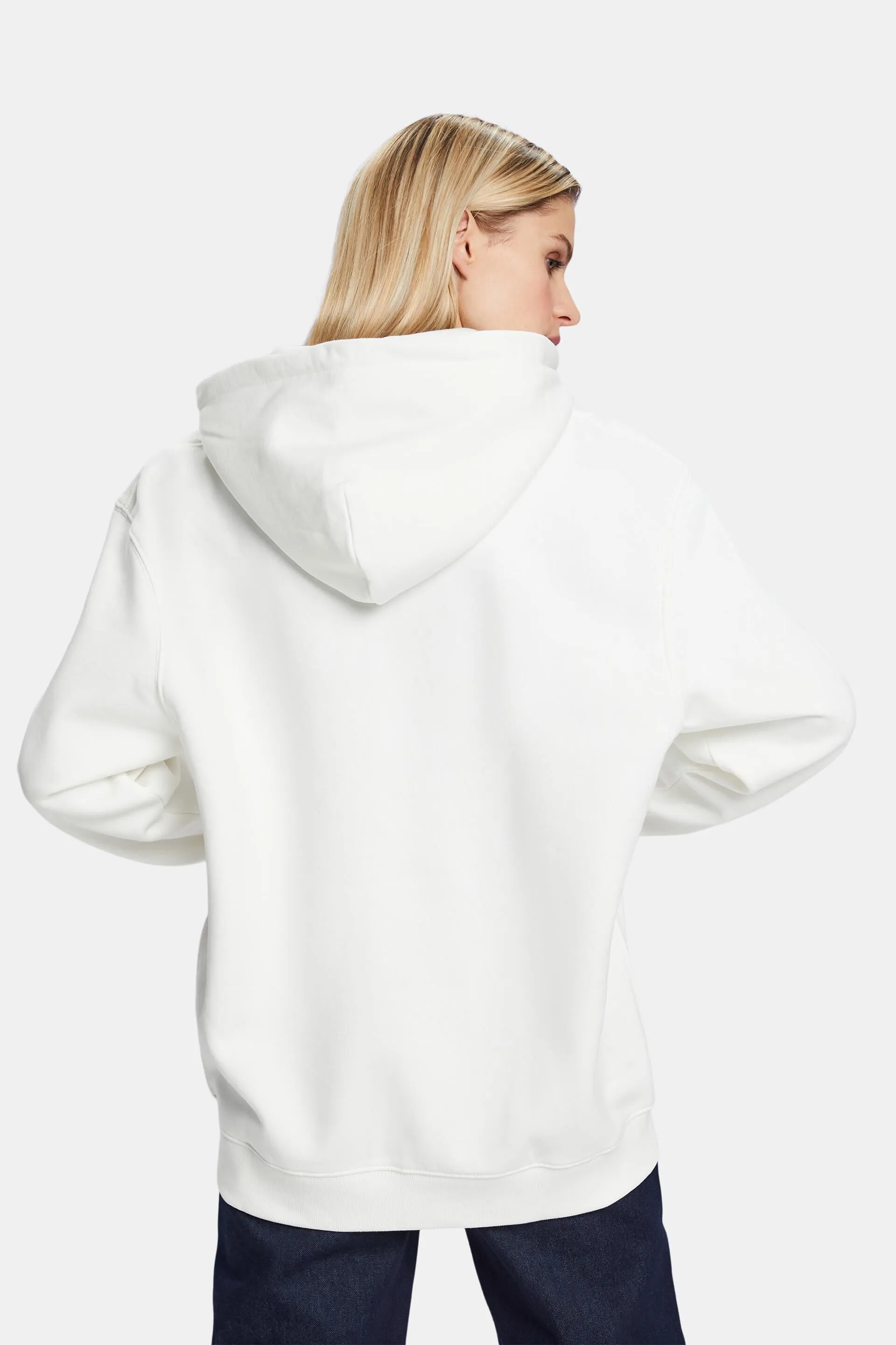 Riciclato: felpa oversize con cappuccio e zip