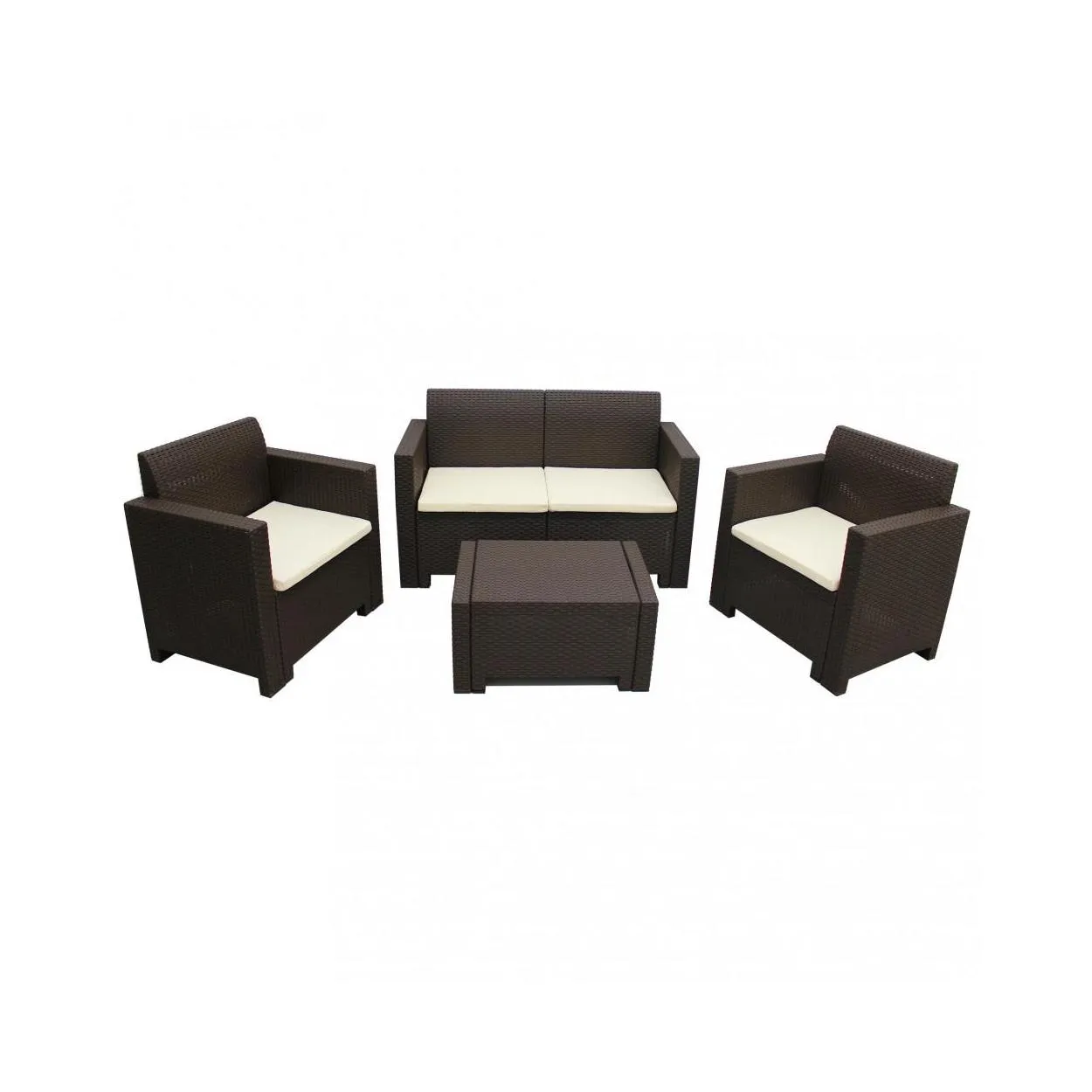 Salotto NEBRASKA  Con cuscini - Colore marrone