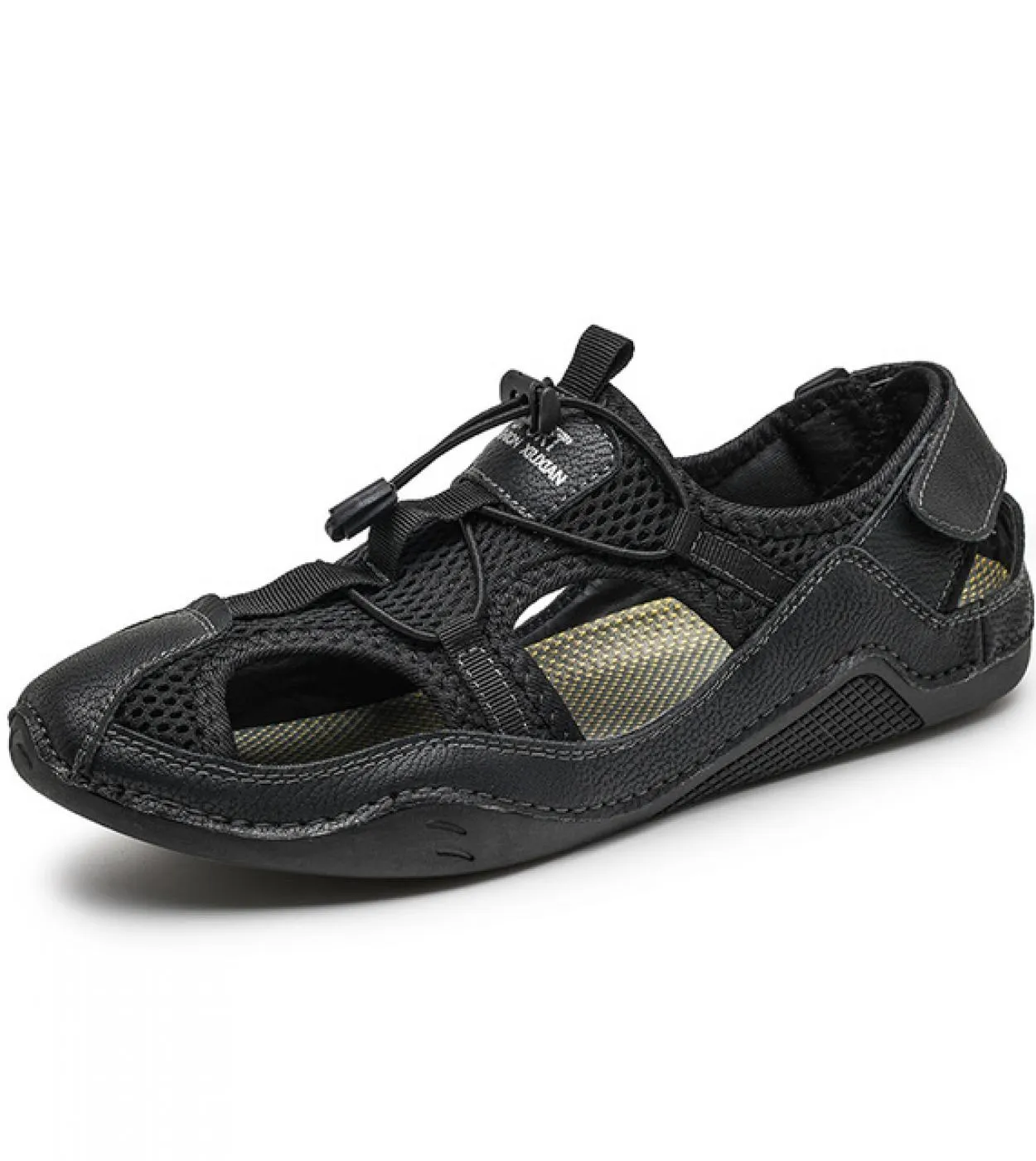 Sandali da uomo in mesh traspirante Scarpe estive da uomo Sneakers Mocassini in pelle Pantofole da uomo fatte a mano Sandalo rom