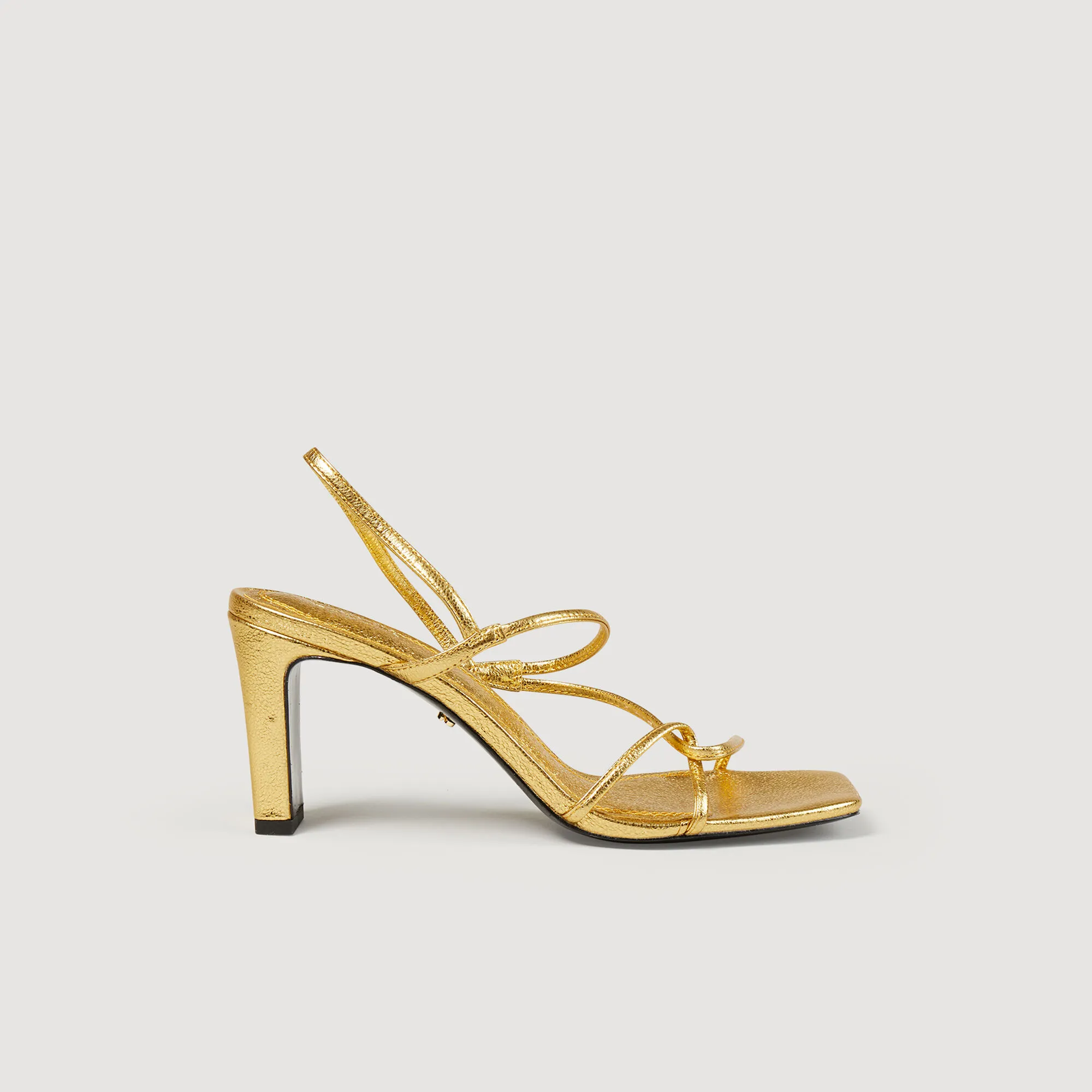 Sandali in pelle goffrata