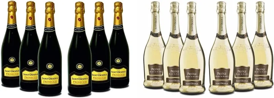 Sant'Orsola Prosecco Doc Extra Dry - Bollicine Italiane - Pacco da 6 X 750ml