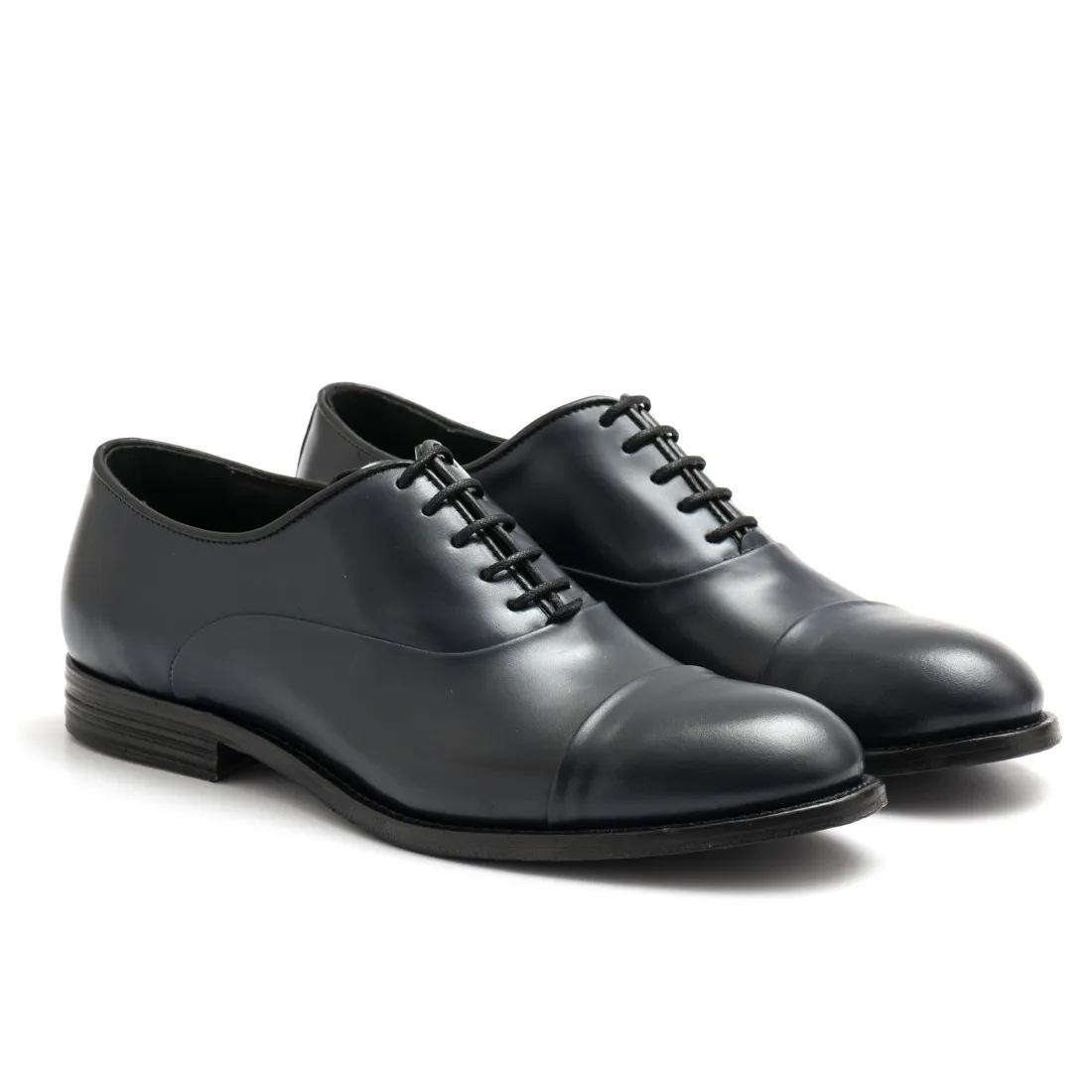 Scarpa oxford Pawelk's blu in pelle spazzolata