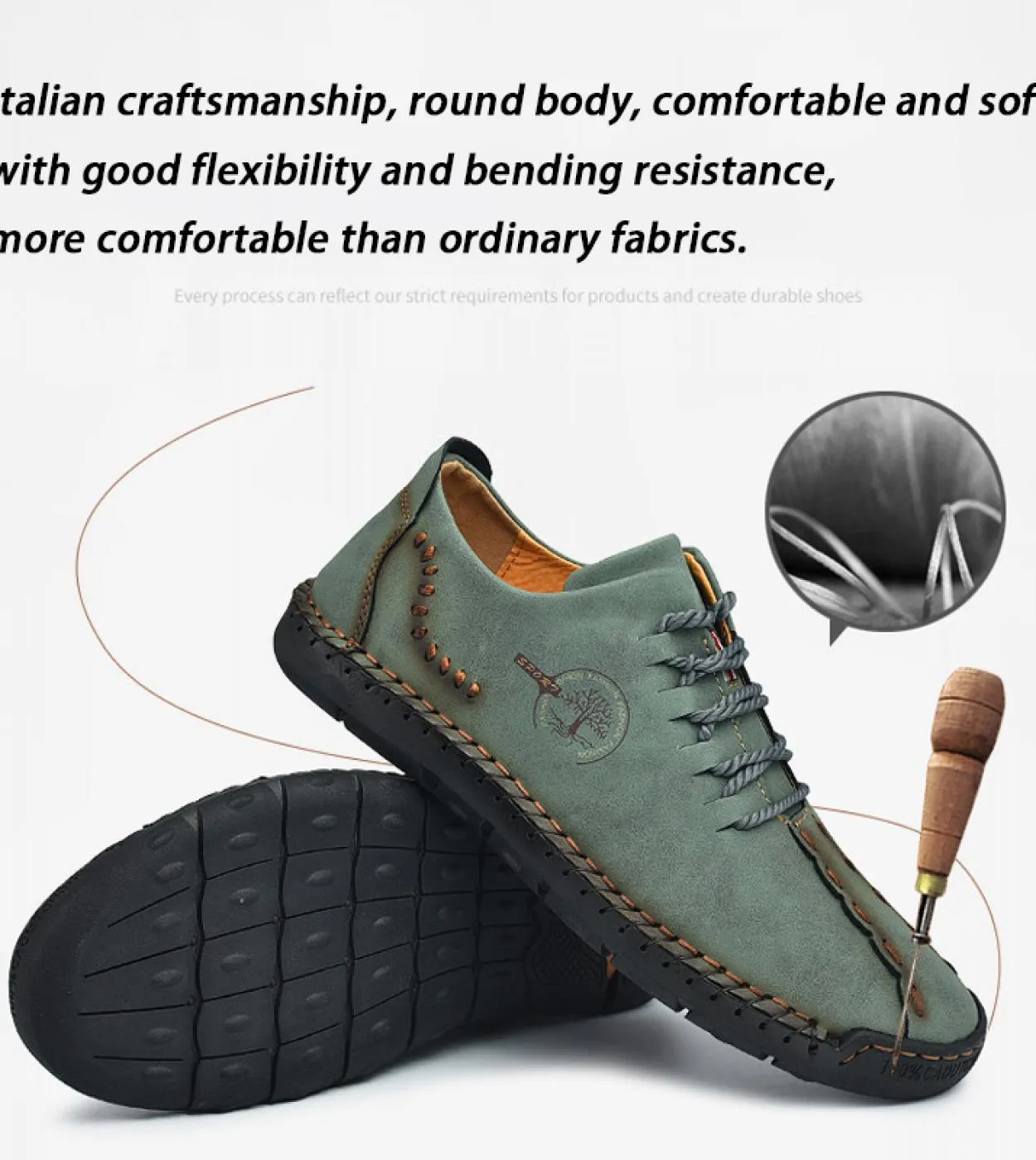 Scarpe casual da uomo in pelle fatte a mano Fashion New Mocassino Driving Shoes Lace Up Flats Mocassini da uomo Zapatillas Hombr