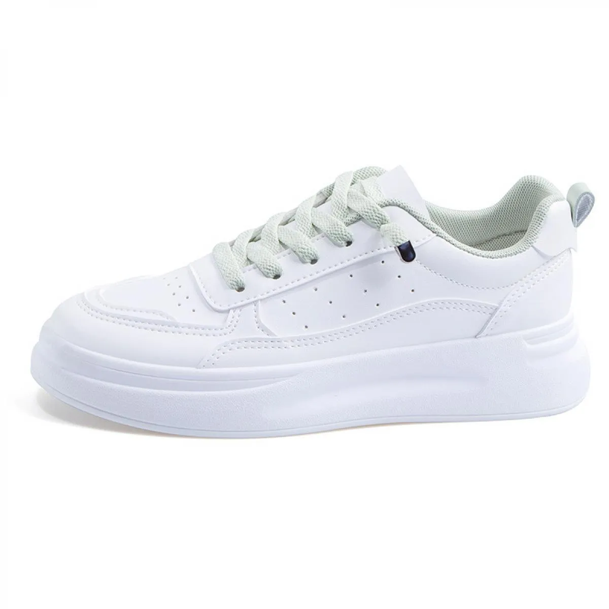 Scarpe da ginnastica bianche da donna Scarpe con plateau in PU Scarpe in PU Mocassini Sneakers da donna Scarpe vulcanizzate da d
