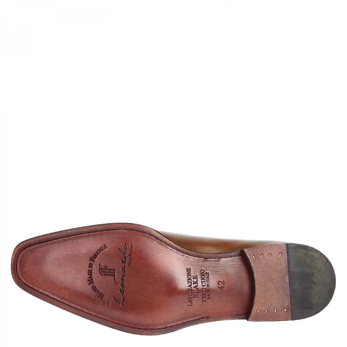 Scarpe eleganti da uomo in pelle color marrone chiaro