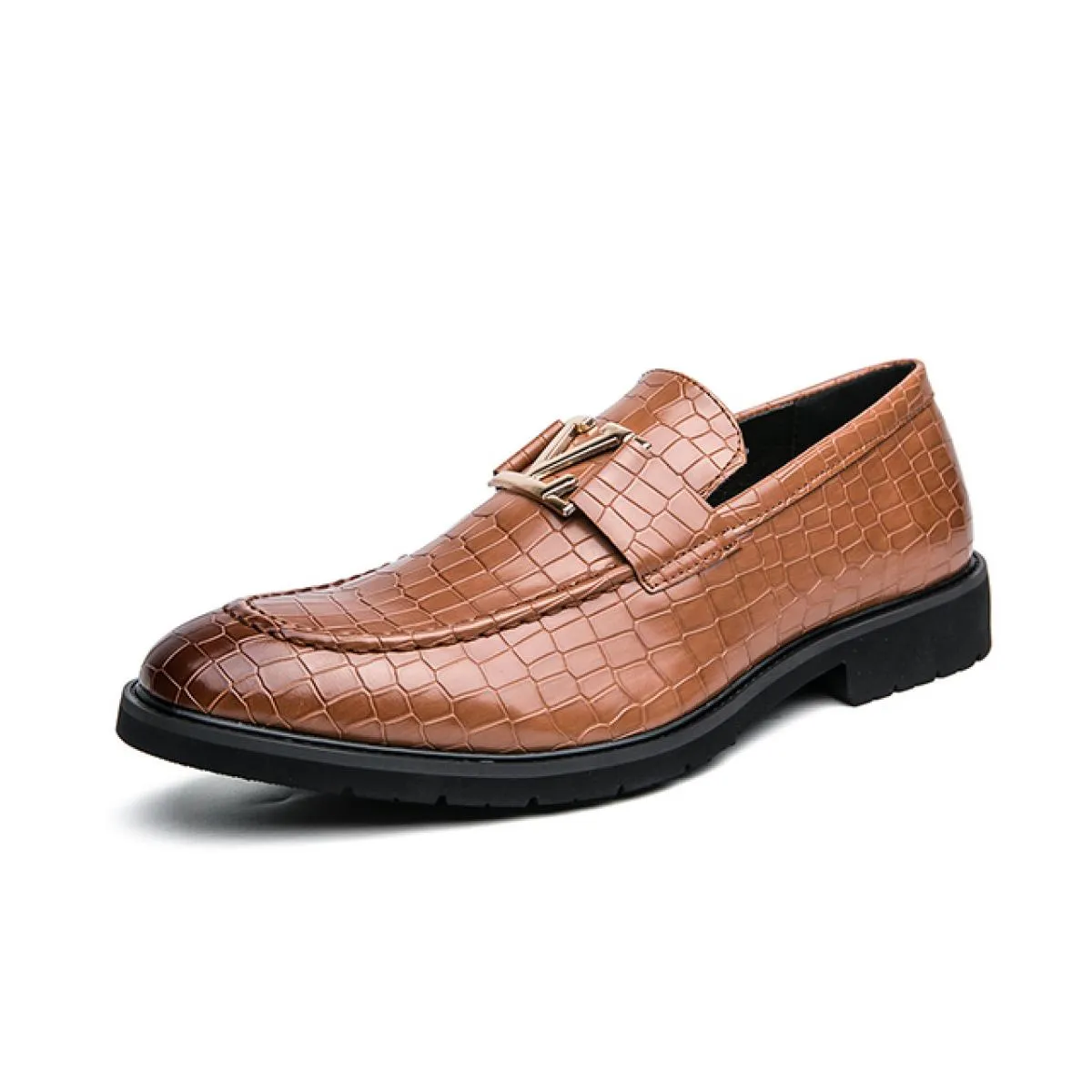 Scarpe eleganti da uomo Mocassini Punta tonda Slip on solido Scarpe da sposa fatte a mano per uomo Spedizione gratuita Taglia 38