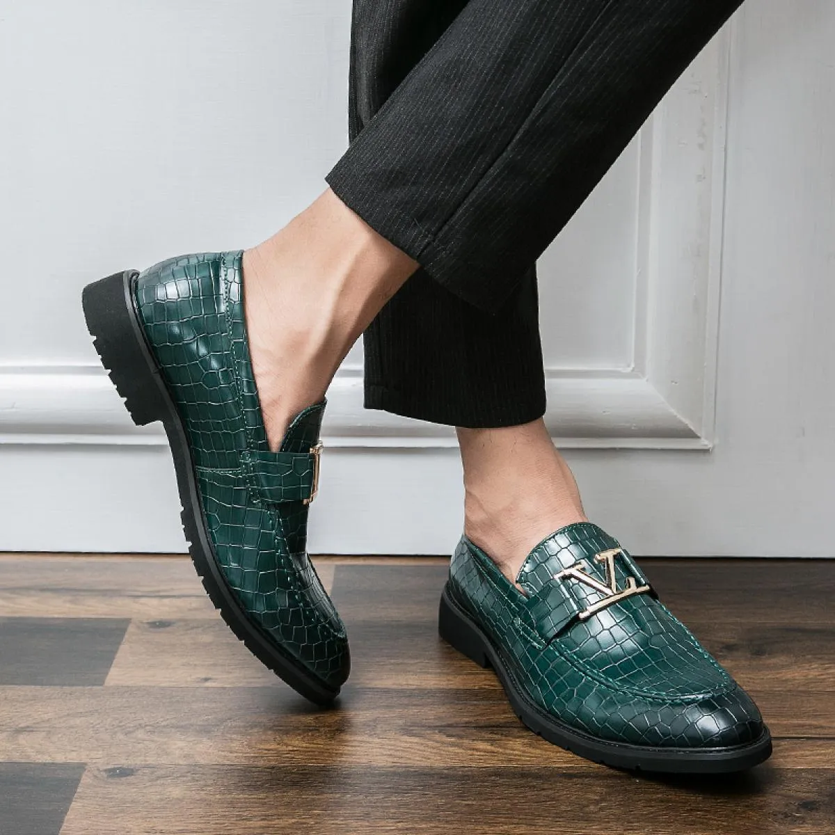 Scarpe eleganti da uomo Mocassini Punta tonda Slip on solido Scarpe da sposa fatte a mano per uomo Spedizione gratuita Taglia 38