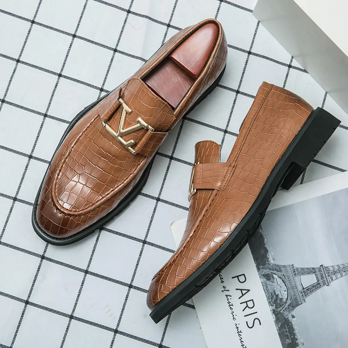 Scarpe eleganti da uomo Mocassini Punta tonda Slip on solido Scarpe da sposa fatte a mano per uomo Spedizione gratuita Taglia 38