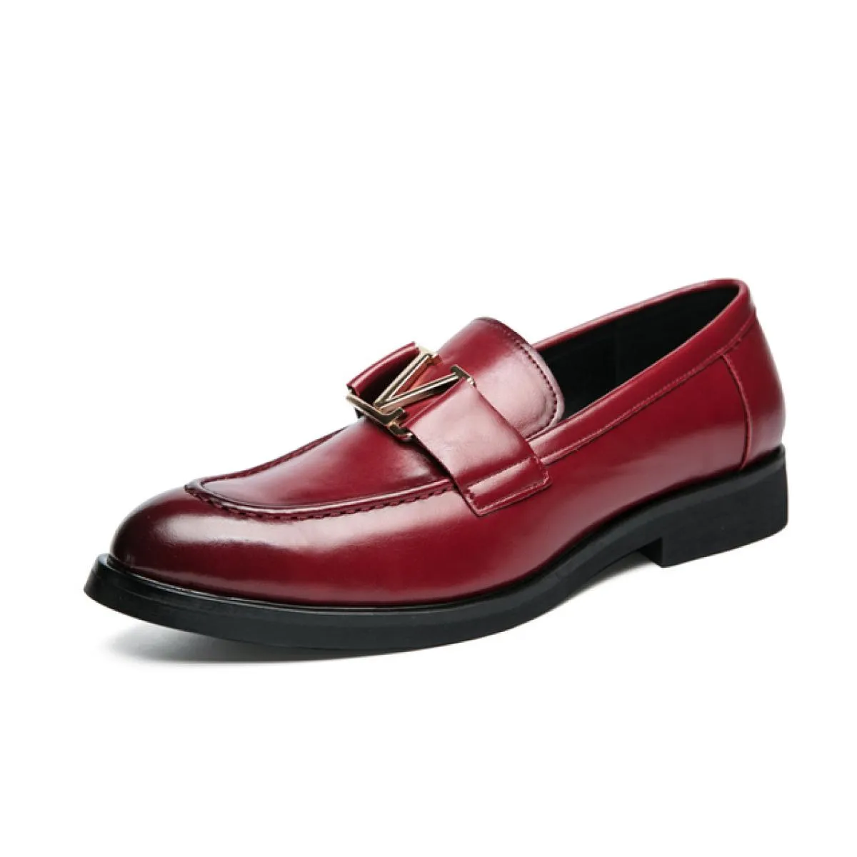 Scarpe eleganti da uomo Mocassini Punta tonda Slip on solido Scarpe da sposa fatte a mano per uomo Spedizione gratuita Taglia 38