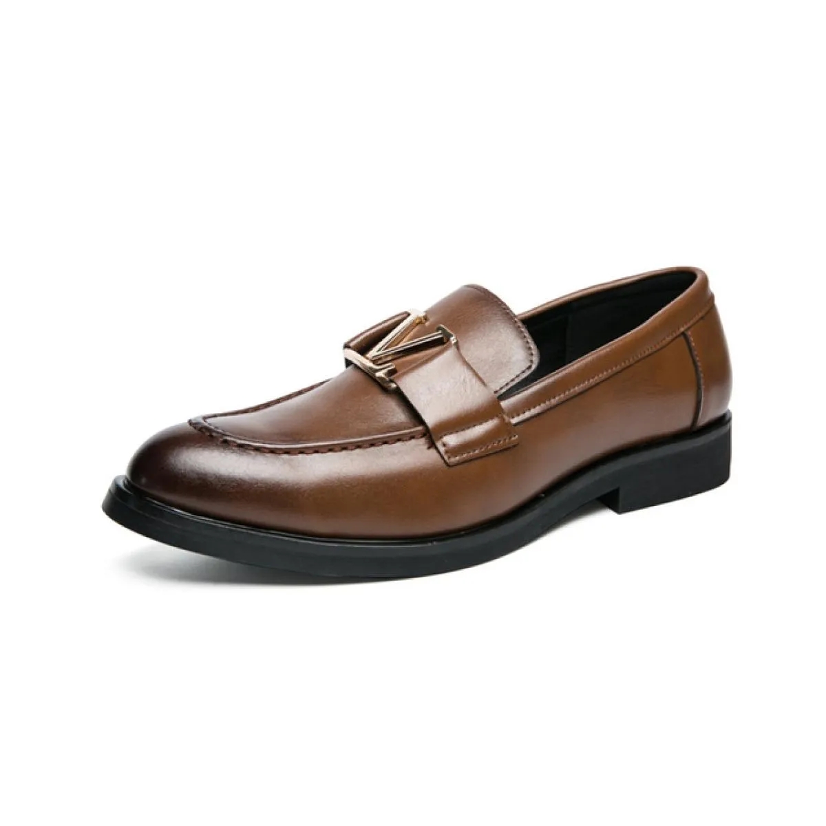 Scarpe eleganti da uomo Mocassini Punta tonda Slip on solido Scarpe da sposa fatte a mano per uomo Spedizione gratuita Taglia 38