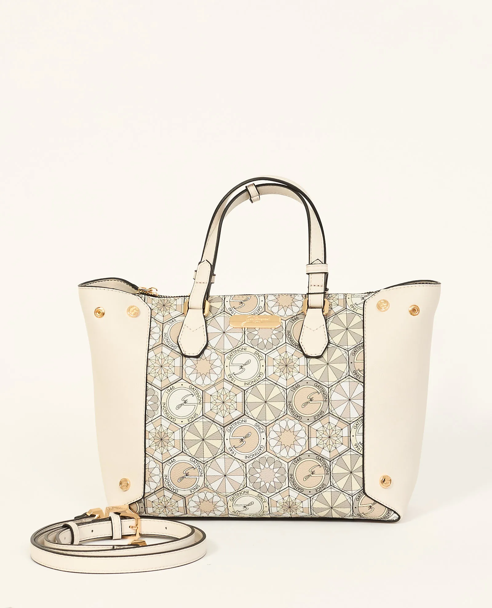 Shopping bag Gattinoni motivo Teodosia con zip