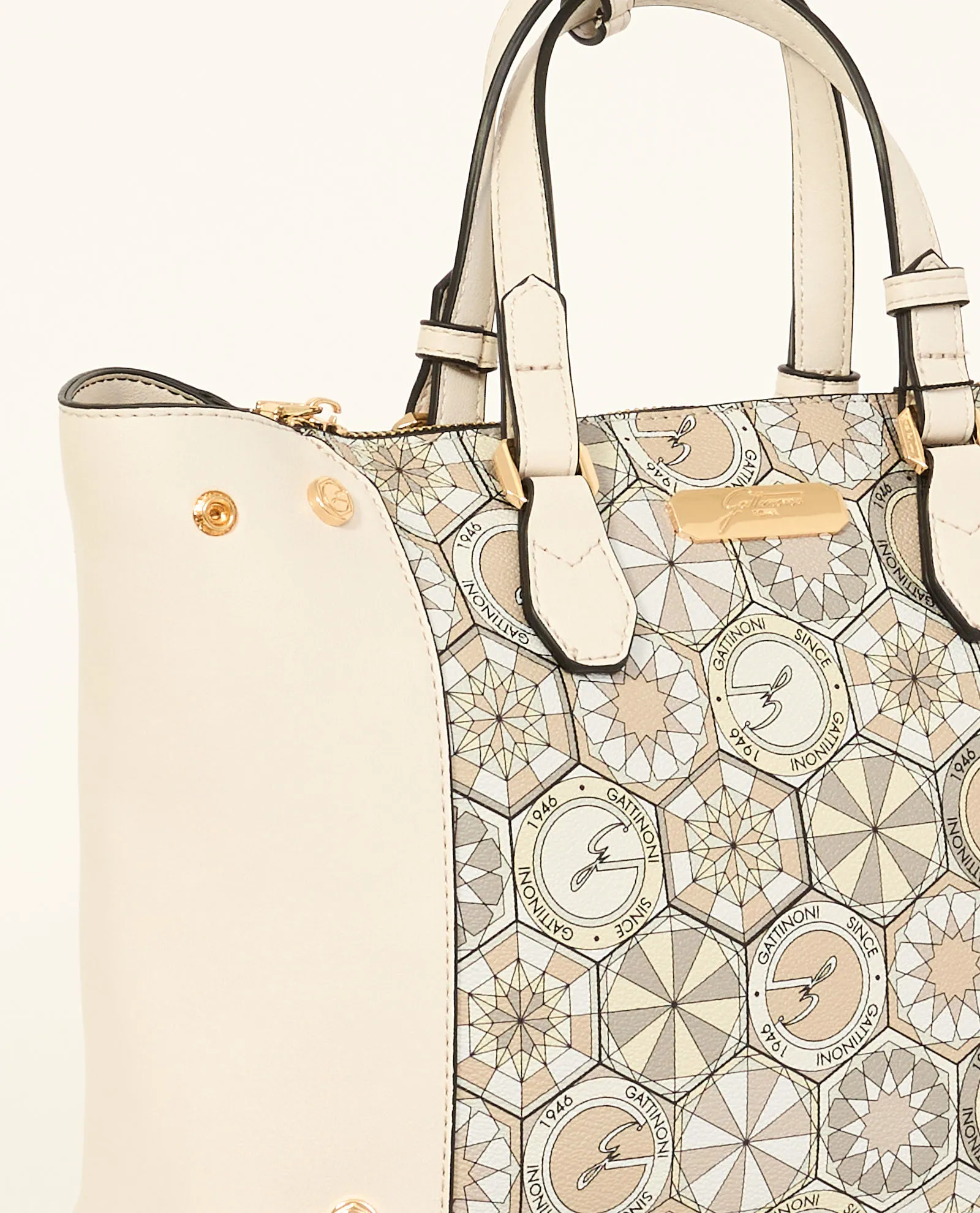 Shopping bag Gattinoni motivo Teodosia con zip