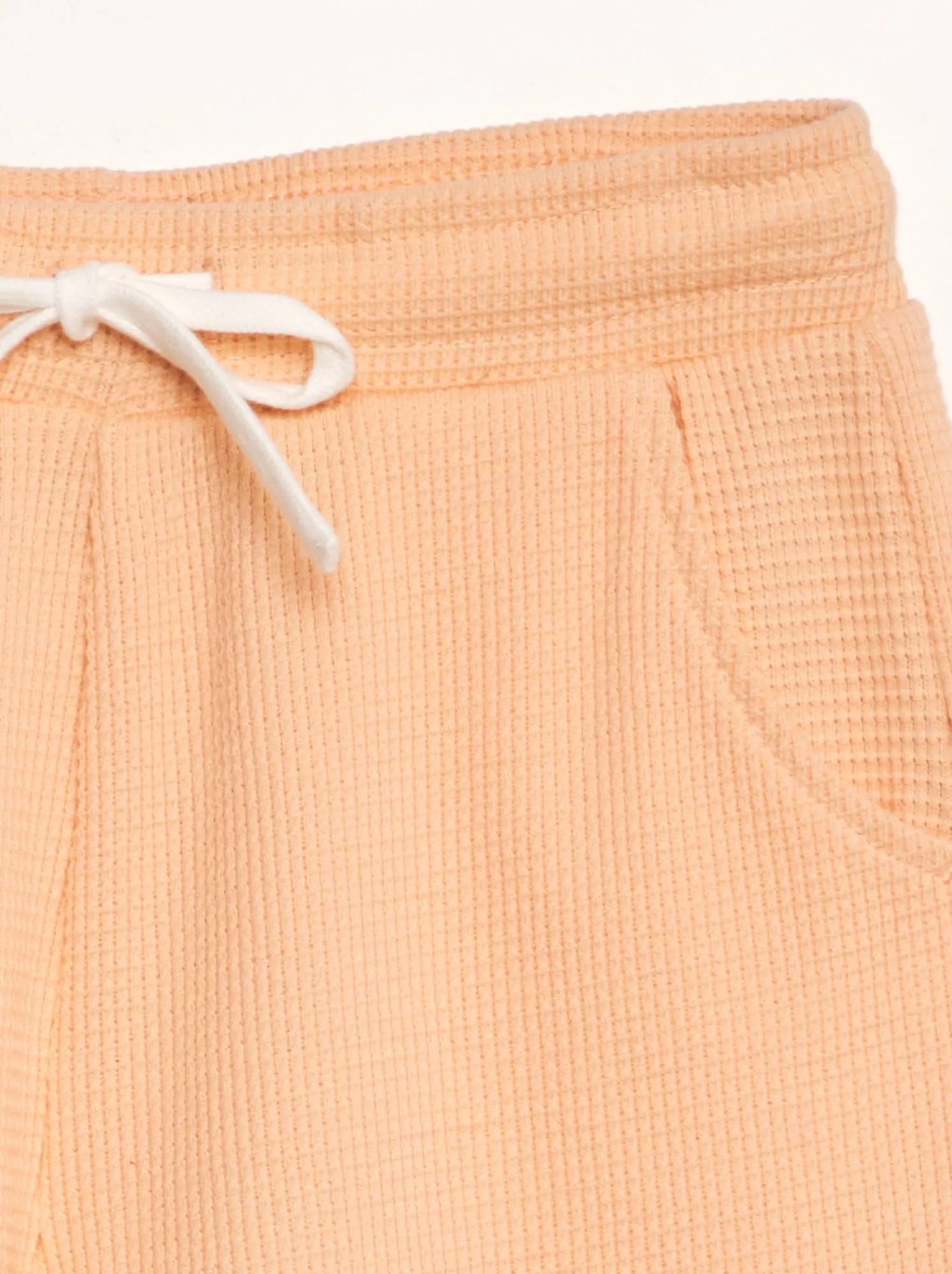 Shorts a nido d'ape - ARANCIONE
