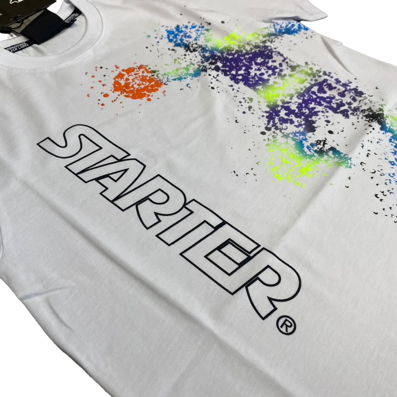 Starter maglietta manica corta da ragazzo con stampa 1254 bianco