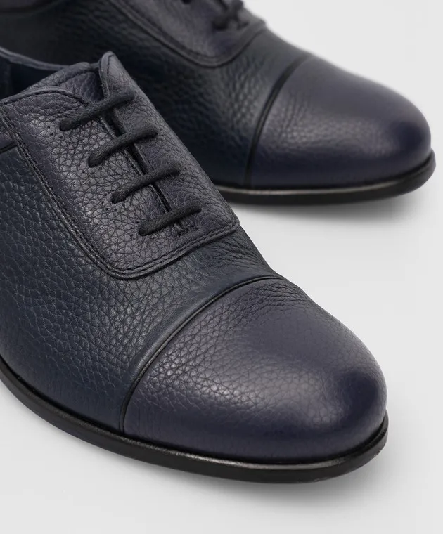 Stefano Ricci Scarpe oxford da bambino in pelle blu scuro YR59CG8056MRRE
