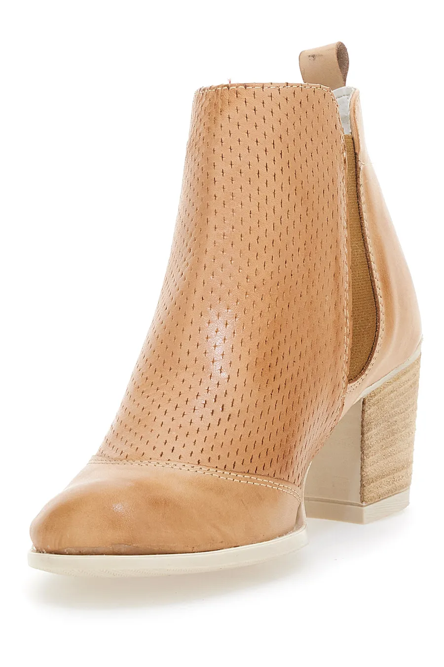 Stivaletti Ankle Boots Mon Dieu 200 Vera Pelle Marroni