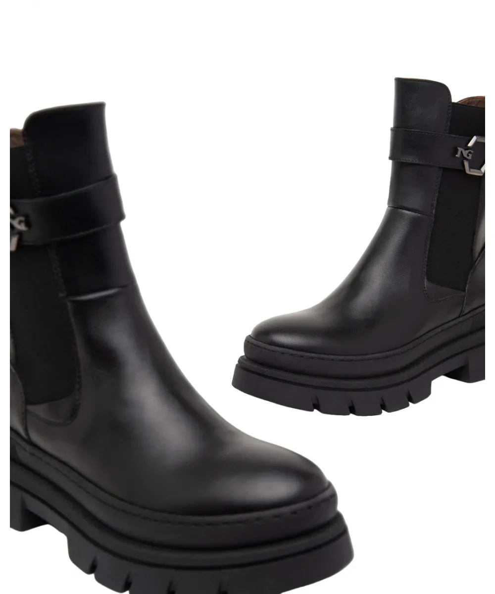 Stivaletti Chelsea In Pelle Nero