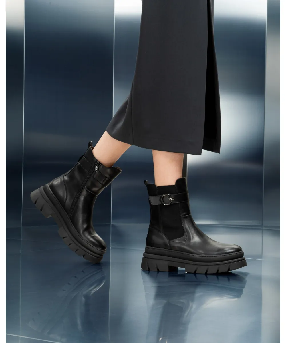Stivaletti Chelsea In Pelle Nero