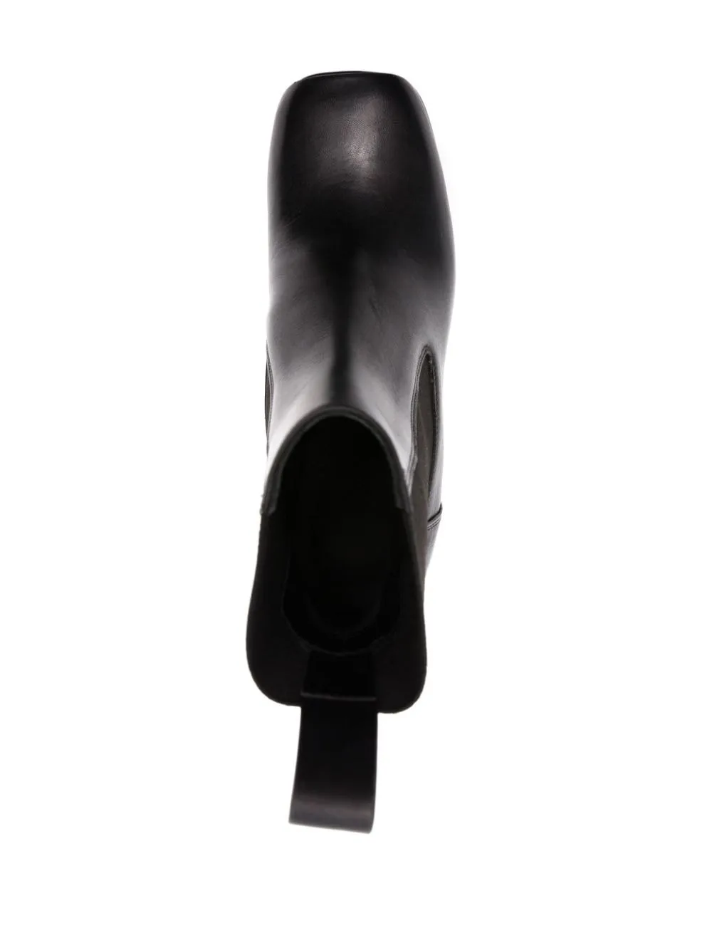 Stivaletti con tacco trasparente grill beatle in nero - donna