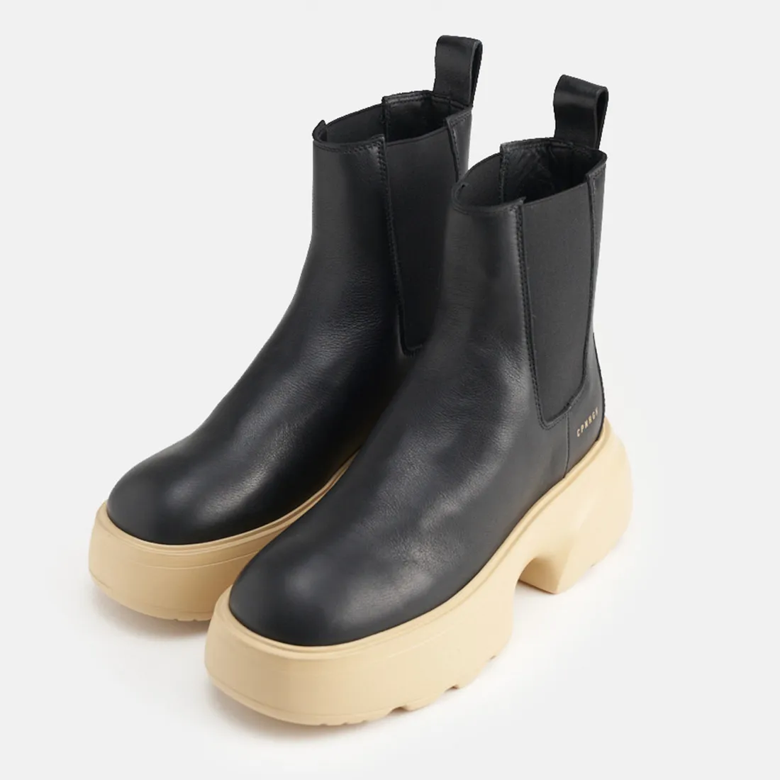 Stivaletto Chelsea Copenhagen Studio CPH276 nero e beige