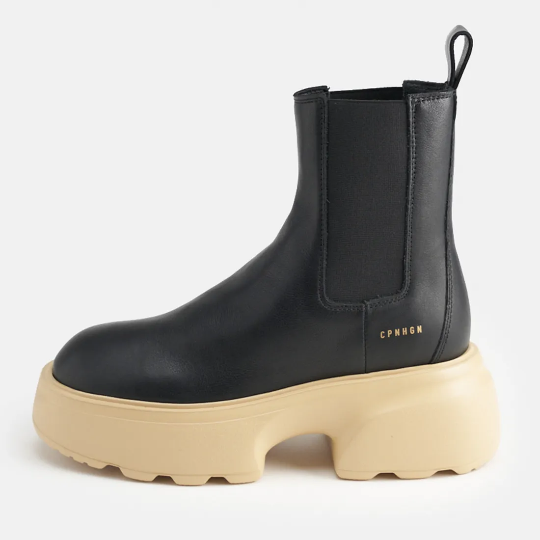Stivaletto Chelsea Copenhagen Studio CPH276 nero e beige