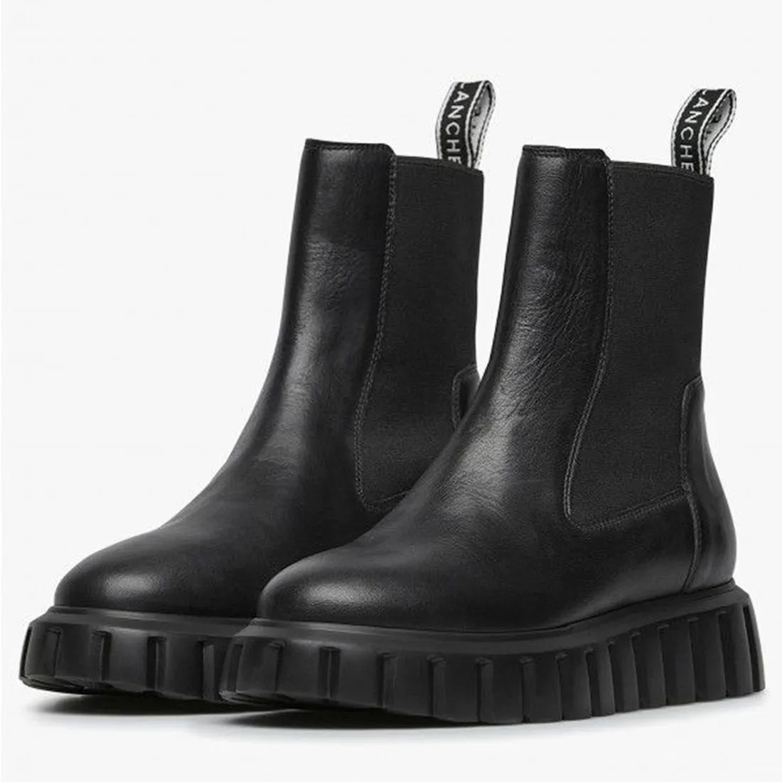 Stivaletto Grenelle Chelsea Voile Blanche in pelle nero