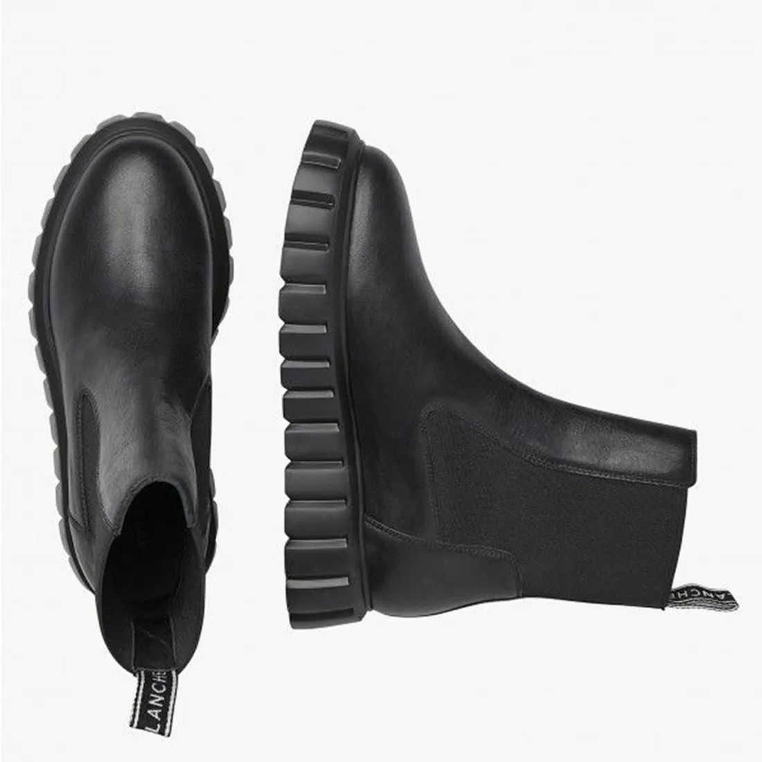 Stivaletto Grenelle Chelsea Voile Blanche in pelle nero