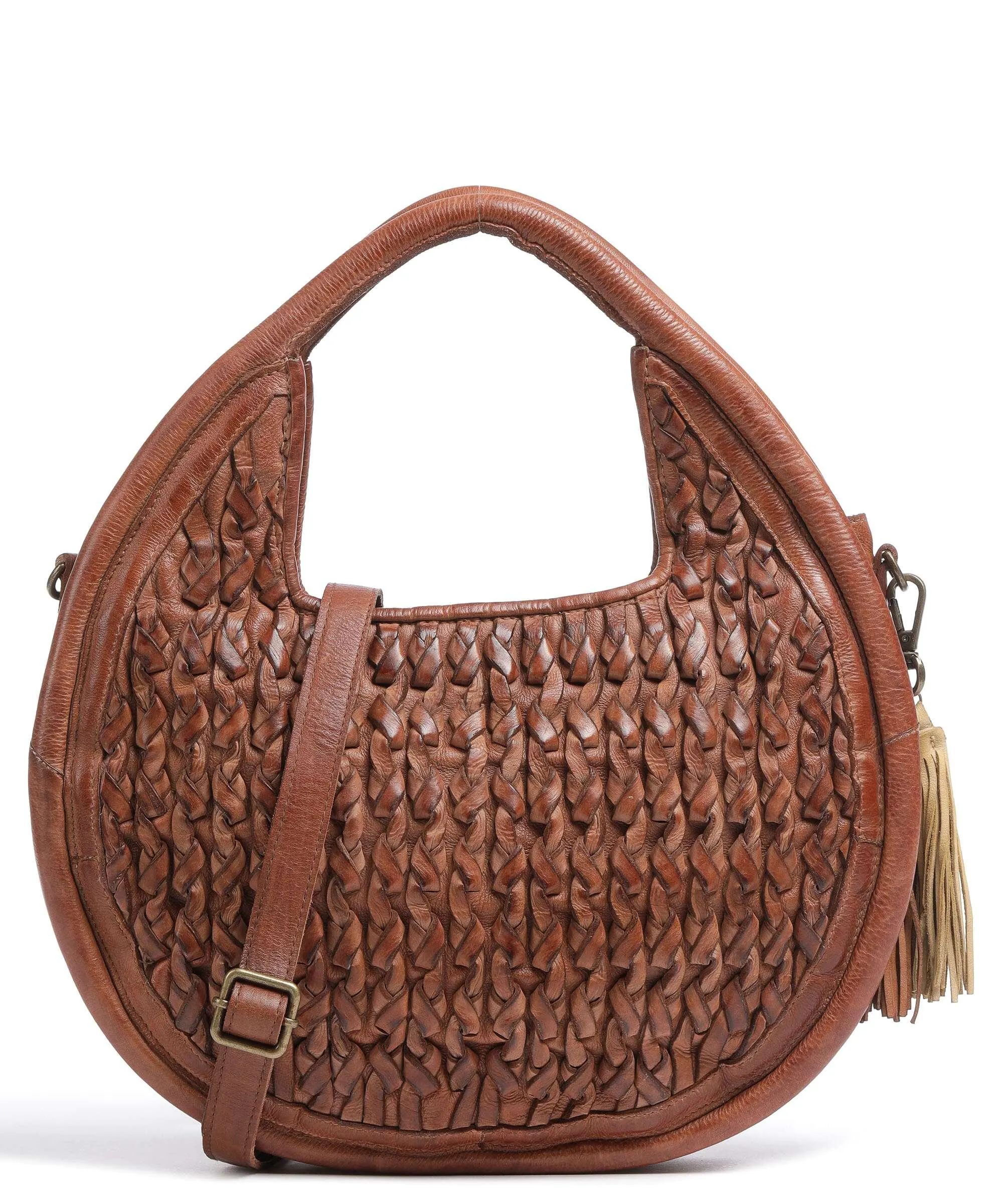  Taschendieb Wien Akademiestrasse 1 Borsa a mano pelle di vacchetta grana marrone  
