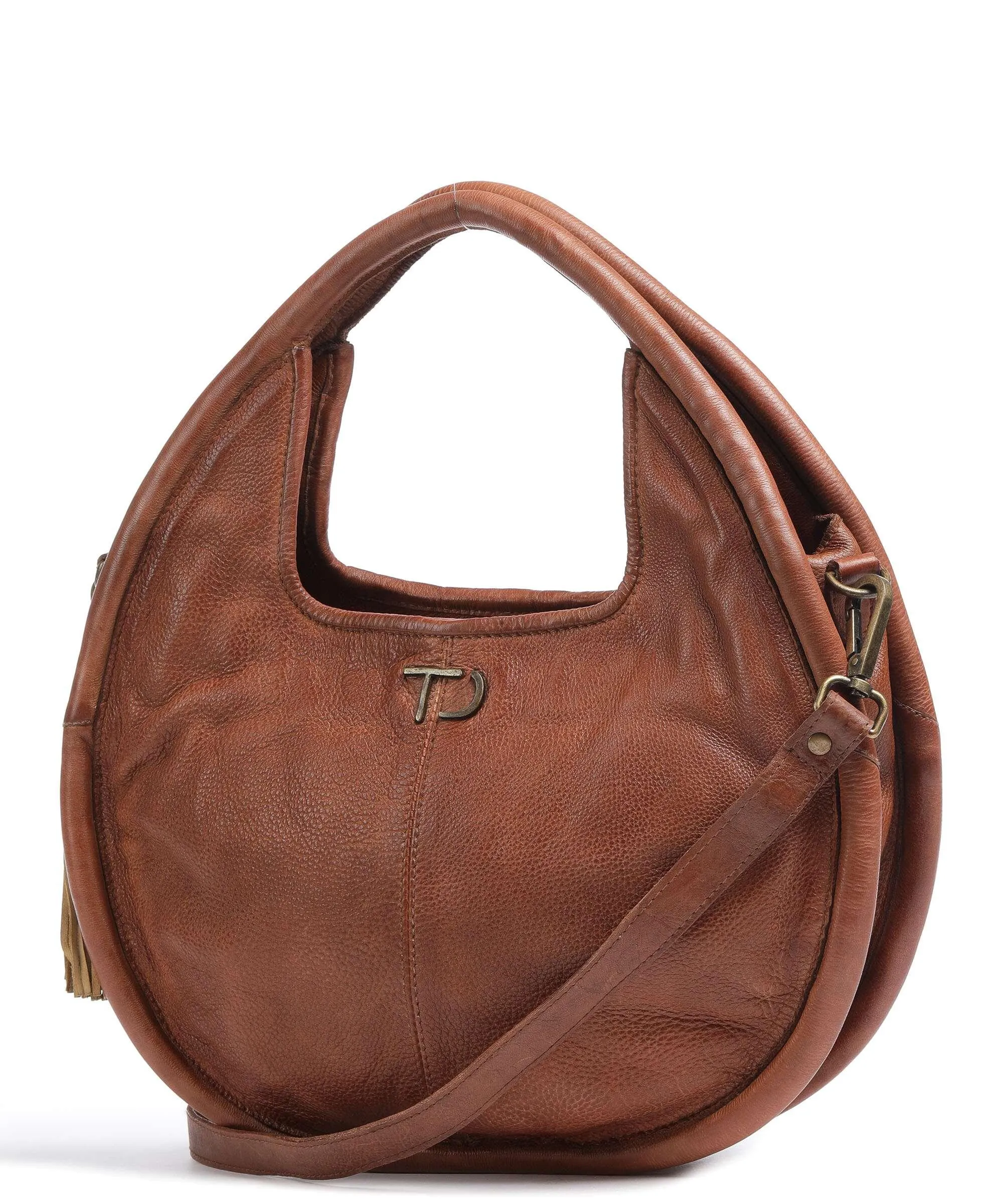  Taschendieb Wien Akademiestrasse 1 Borsa a mano pelle di vacchetta grana marrone  