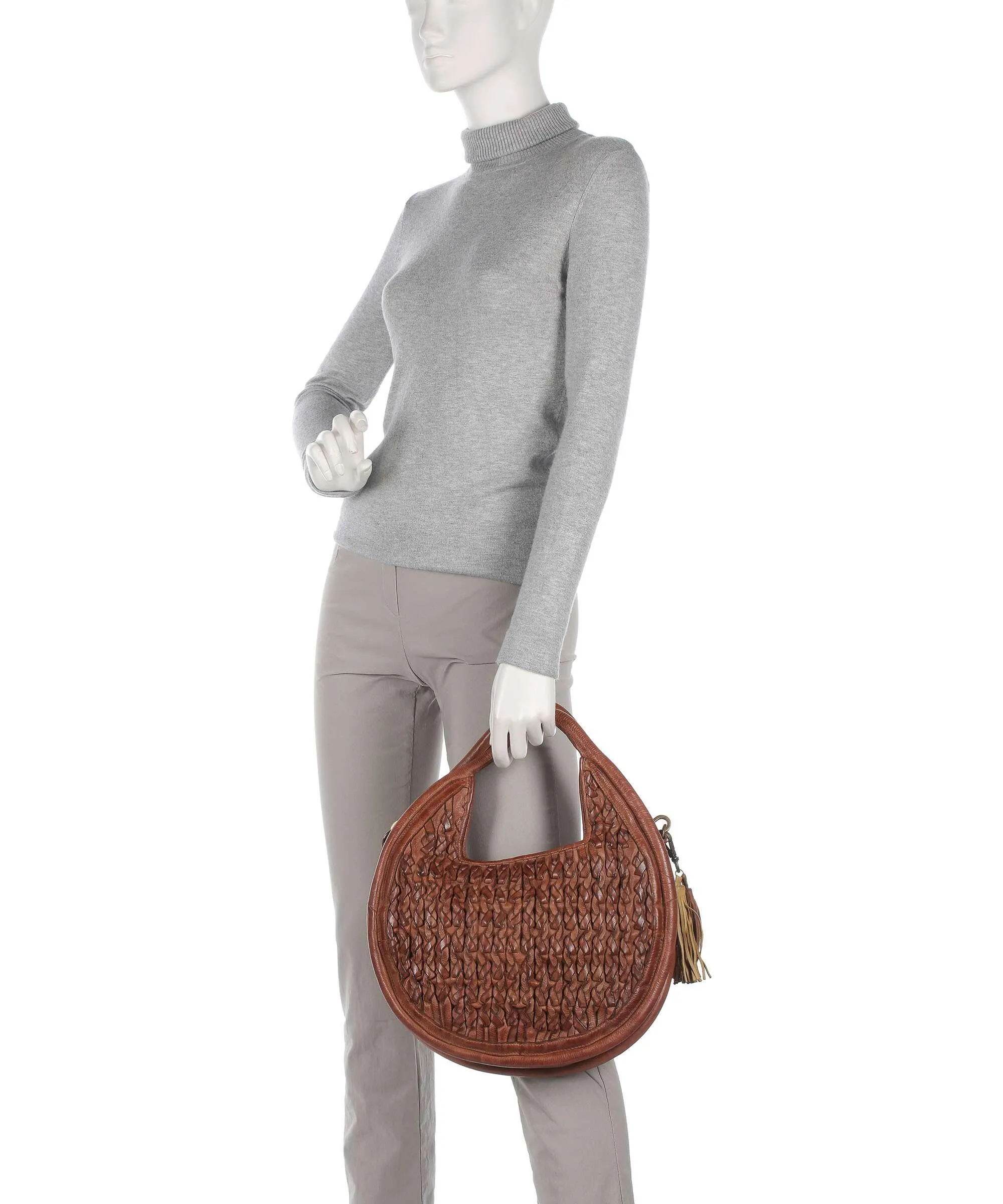  Taschendieb Wien Akademiestrasse 1 Borsa a mano pelle di vacchetta grana marrone  