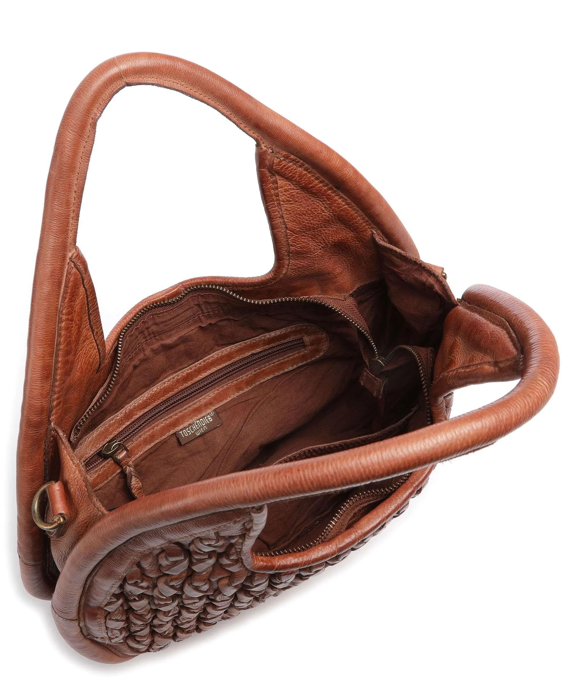  Taschendieb Wien Akademiestrasse 1 Borsa a mano pelle di vacchetta grana marrone  