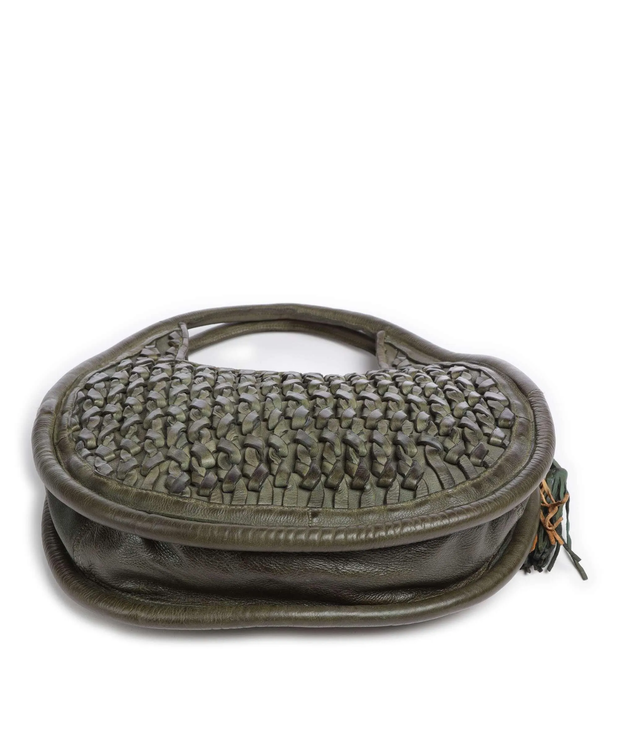  Taschendieb Wien Akademiestrasse 1 Borsa a mano pelle di vacchetta grana verde-oliva  