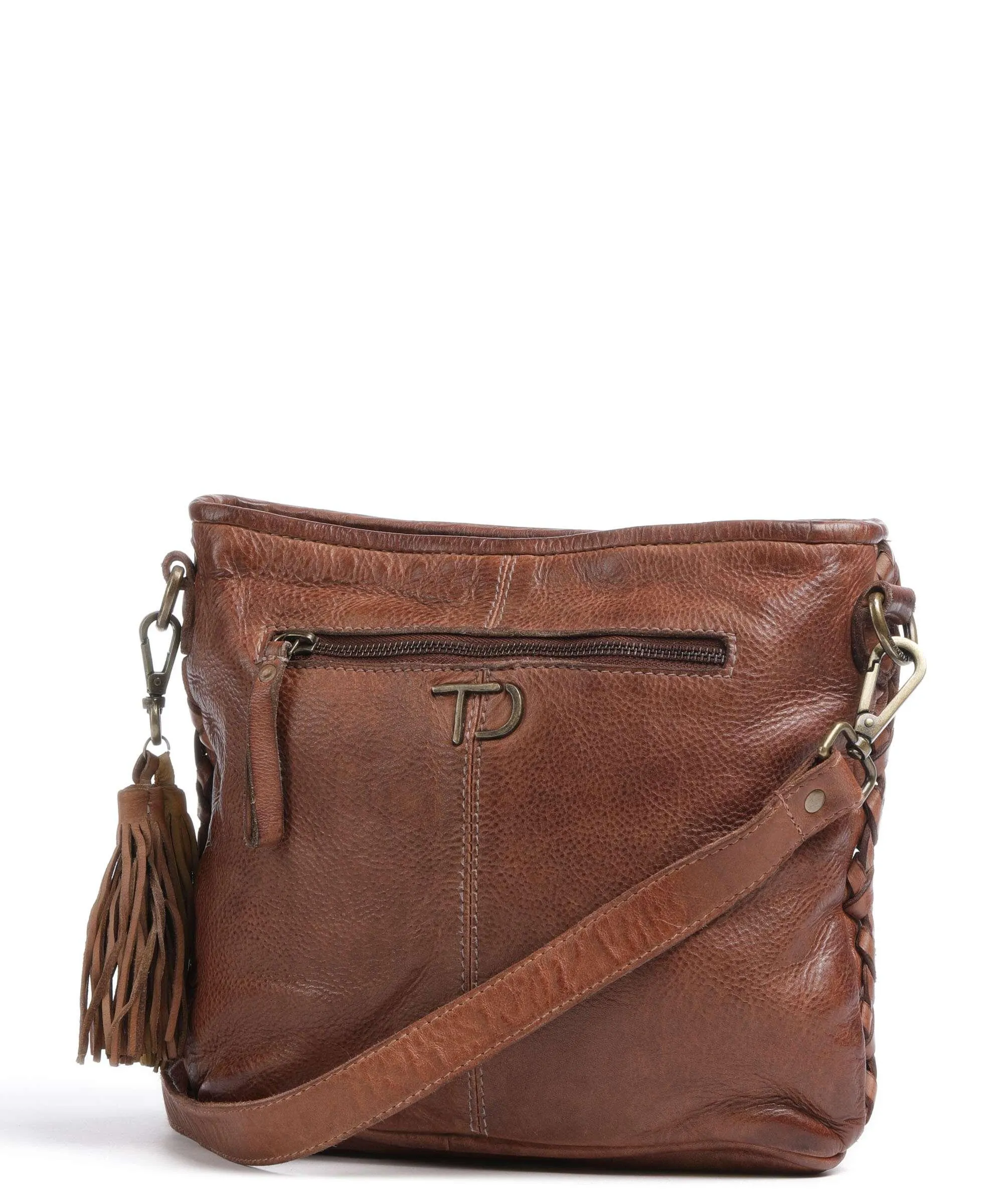  Taschendieb Wien Akademiestrasse 2 Borsa a tracolla pelle di vacchetta grana marrone  