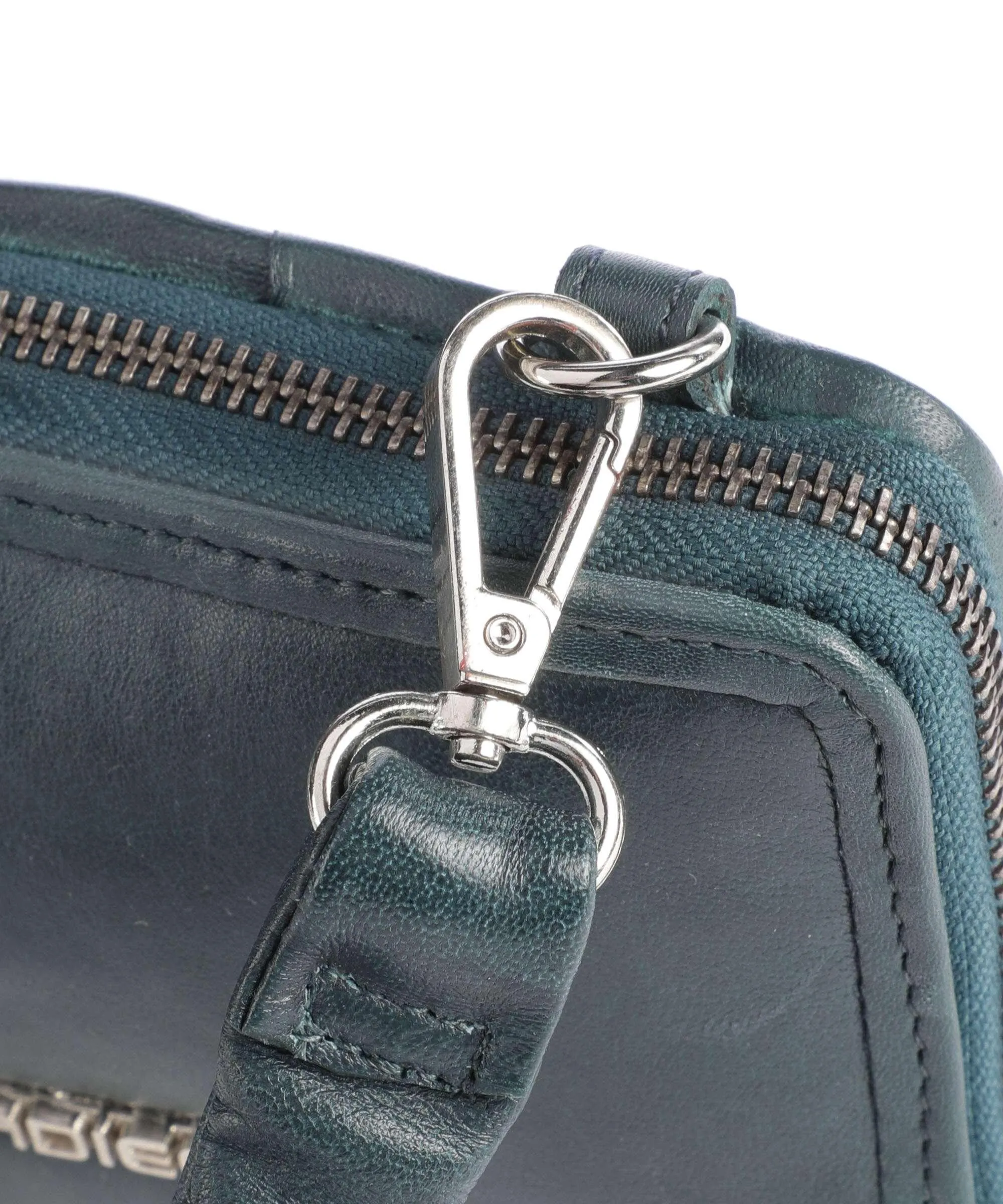  Taschendieb Wien Elisabethstrasse 6 Borsa a tracolla pelle di vacchetta finemente grana petrol  
