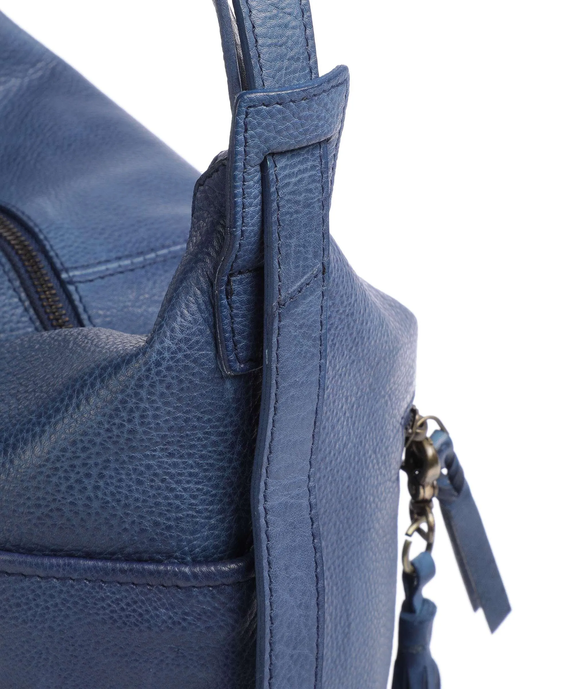  Taschendieb Wien Kohlmarkt 3 Borsa a spalla pelle di vacchetta grana blu scuro  