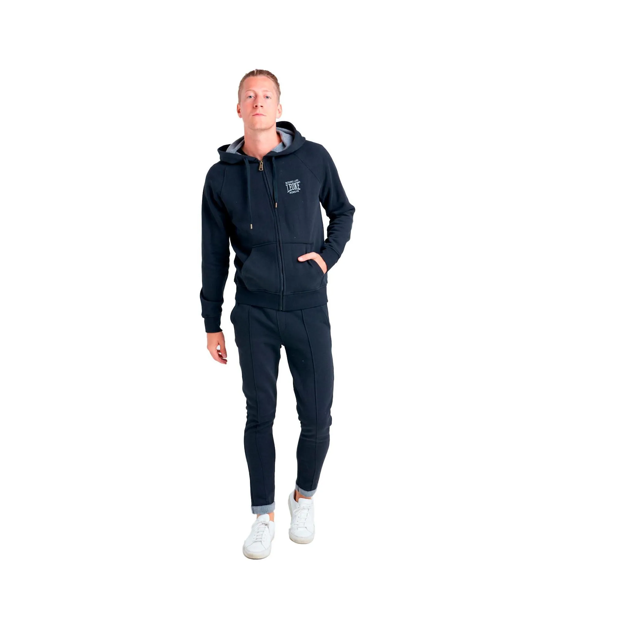 Tuta da uomo con cappuccio e zip Neutrals