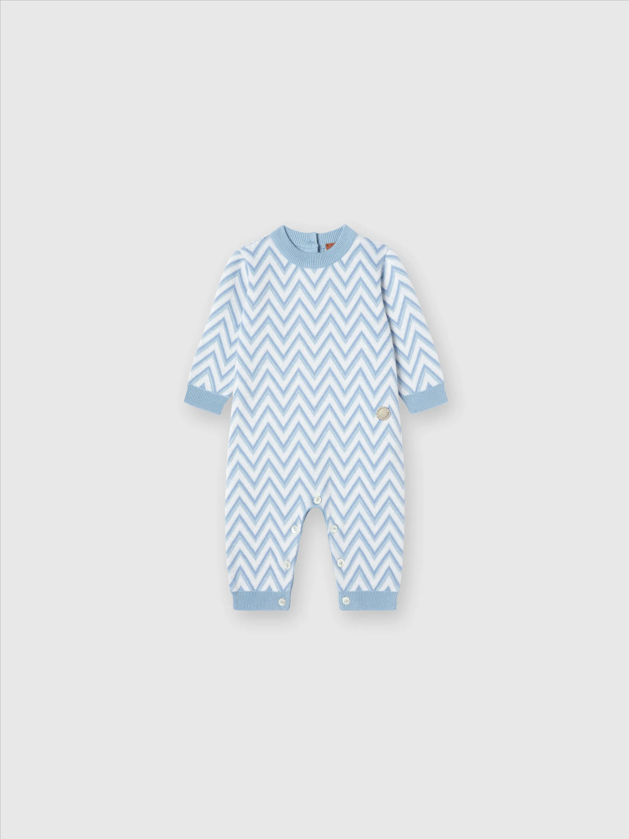 Tutina in cotone e cachemire zig zag