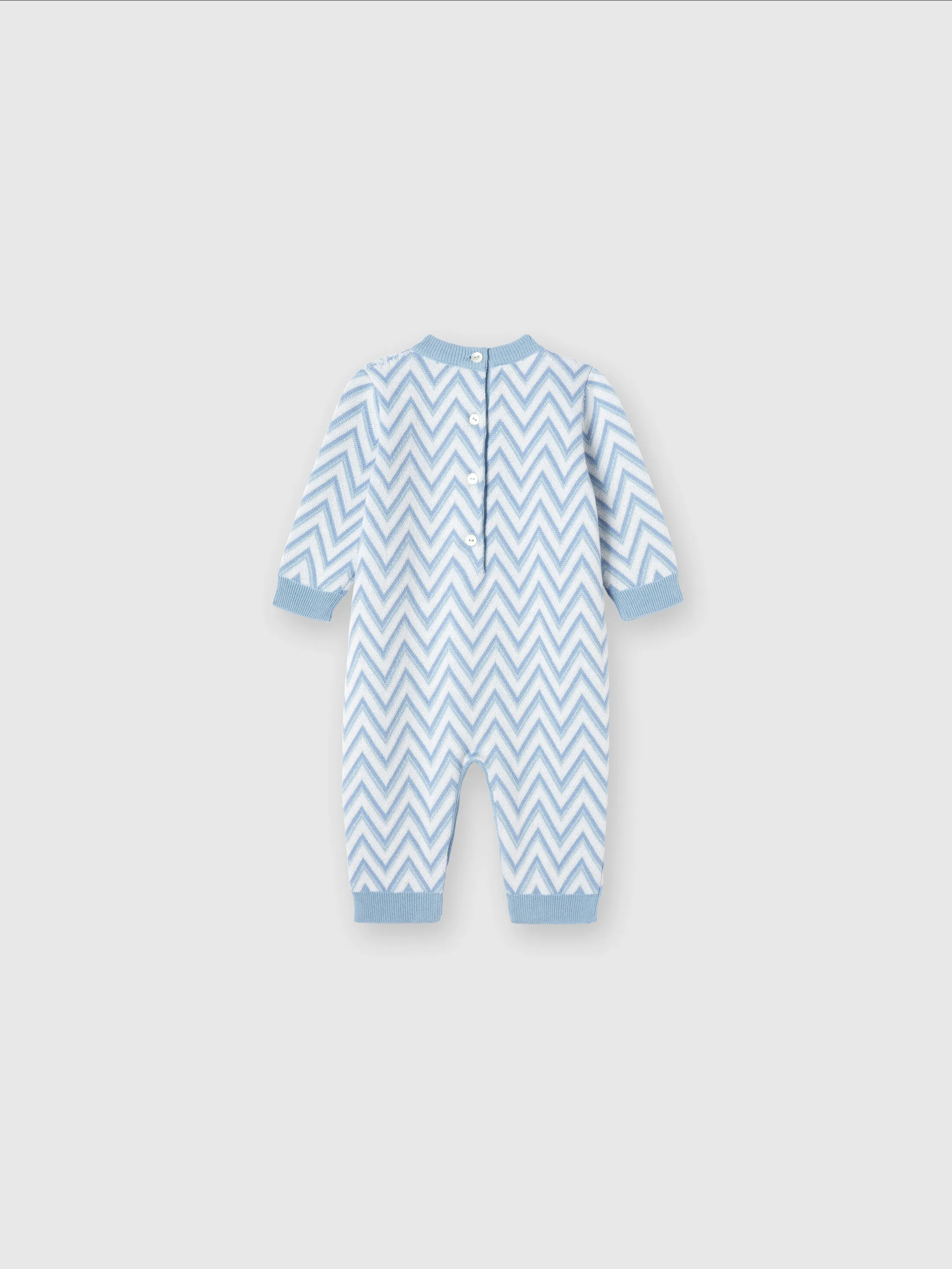 Tutina in cotone e cachemire zig zag