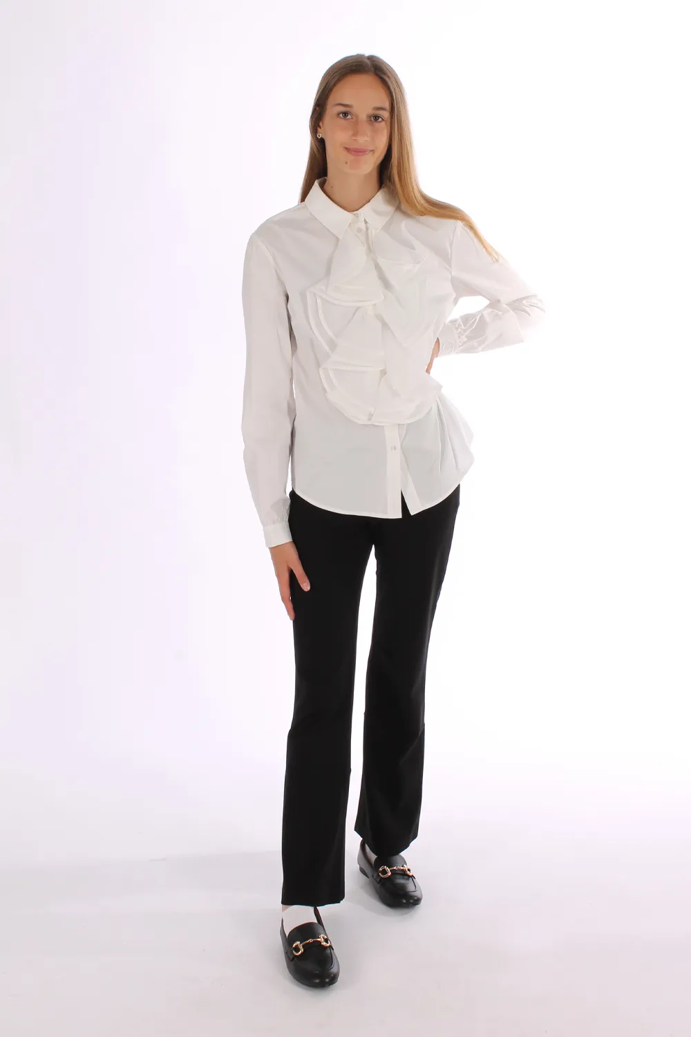 TWINSET | PANTALONE NERO A ZAMPA - Punto Blu