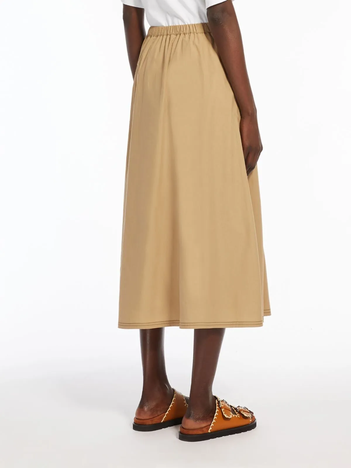 WEEKEND MAXMARA Gonna a pieghe in popeline