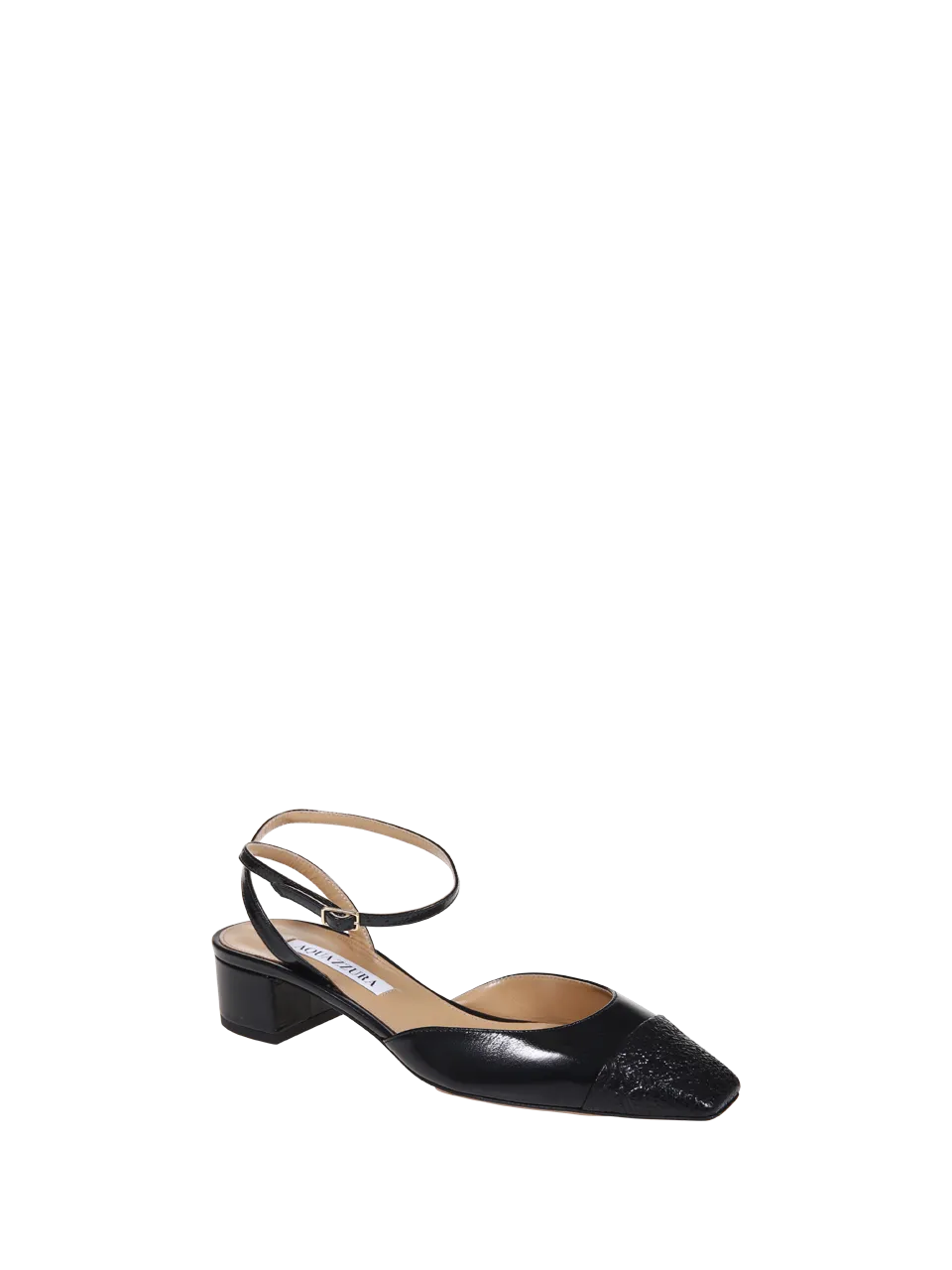 WOMAN AQUAZZURA BLACK LAMB LEATHER FRENCH FLIRT PUMP 35