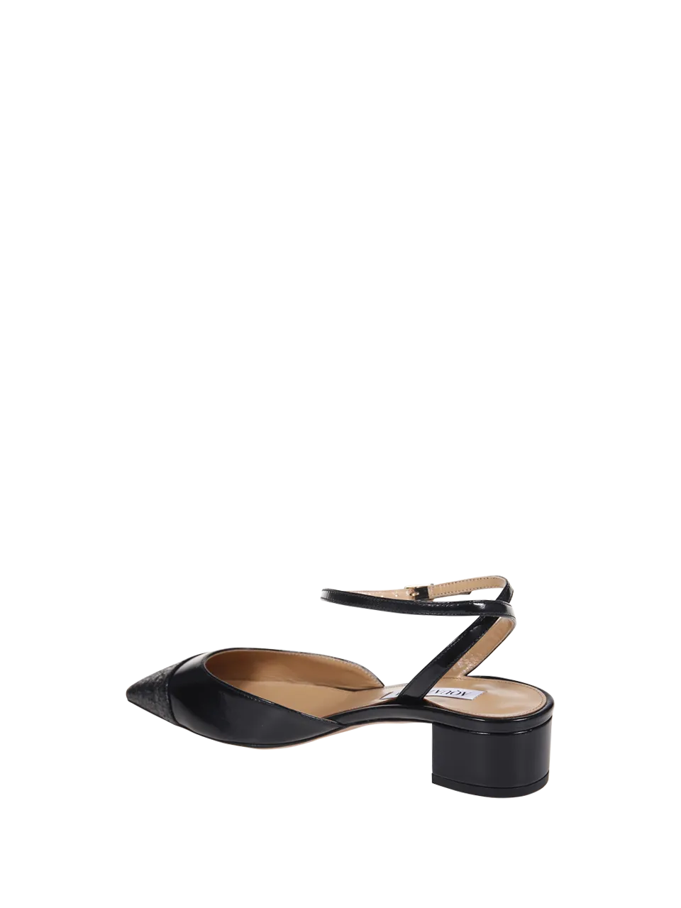 WOMAN AQUAZZURA BLACK LAMB LEATHER FRENCH FLIRT PUMP 35