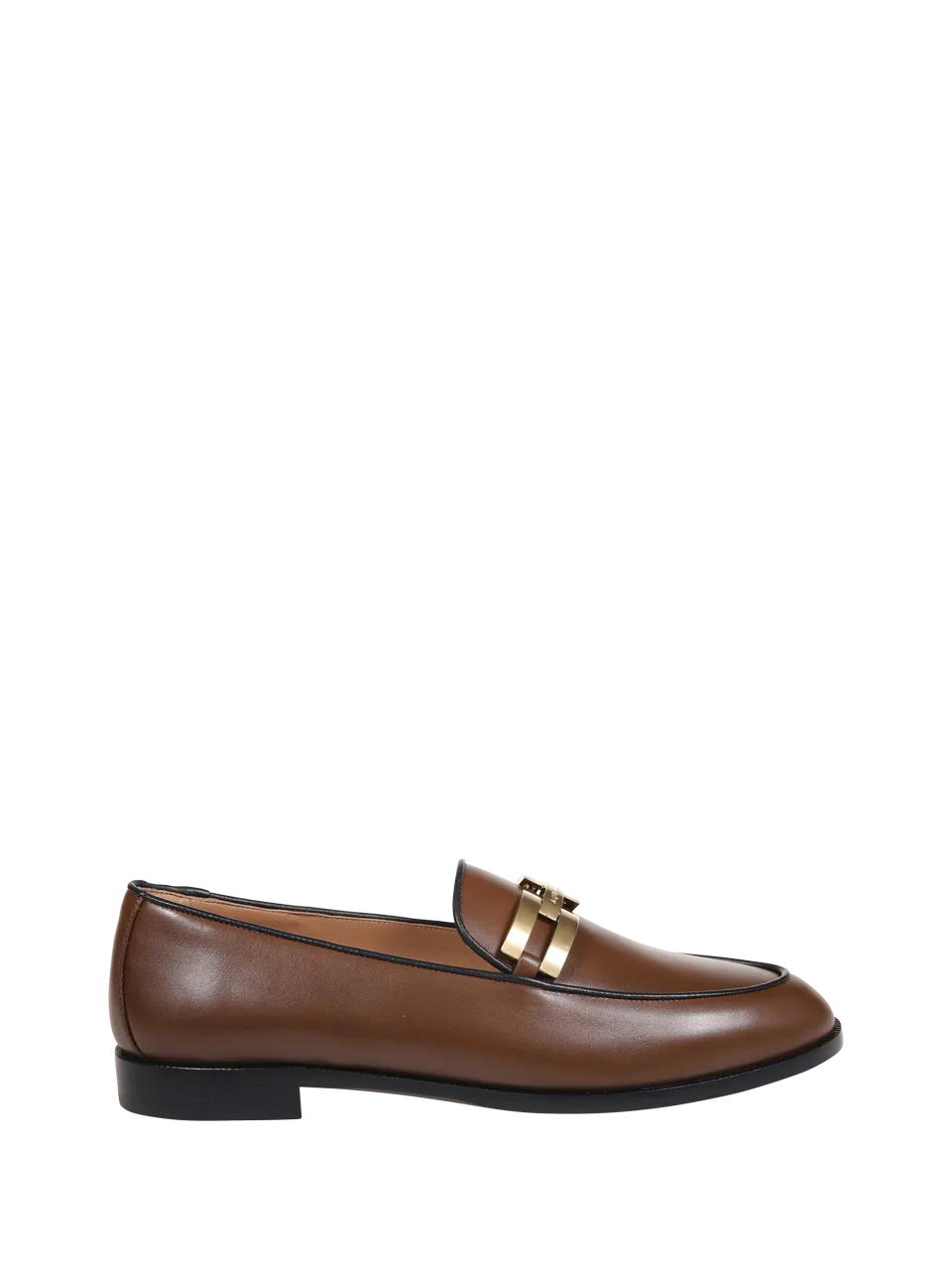 WOMAN AQUAZZURA BROWN CALF LEATHER BRANDI LOAFER
