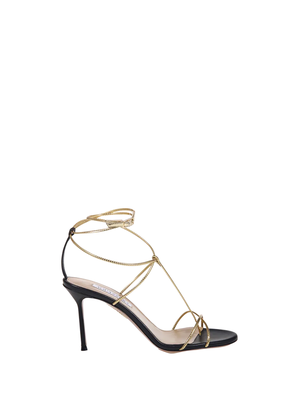 WOMAN AQUAZZURA GOLD SYSTHETIC LEATHER ROMAN ROMANCE SANDAL