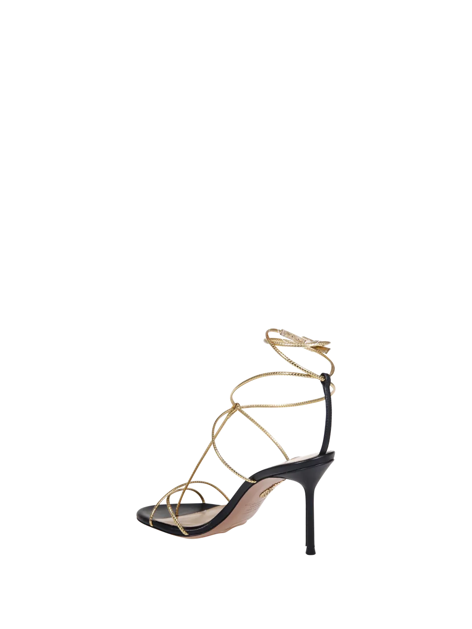 WOMAN AQUAZZURA GOLD SYSTHETIC LEATHER ROMAN ROMANCE SANDAL