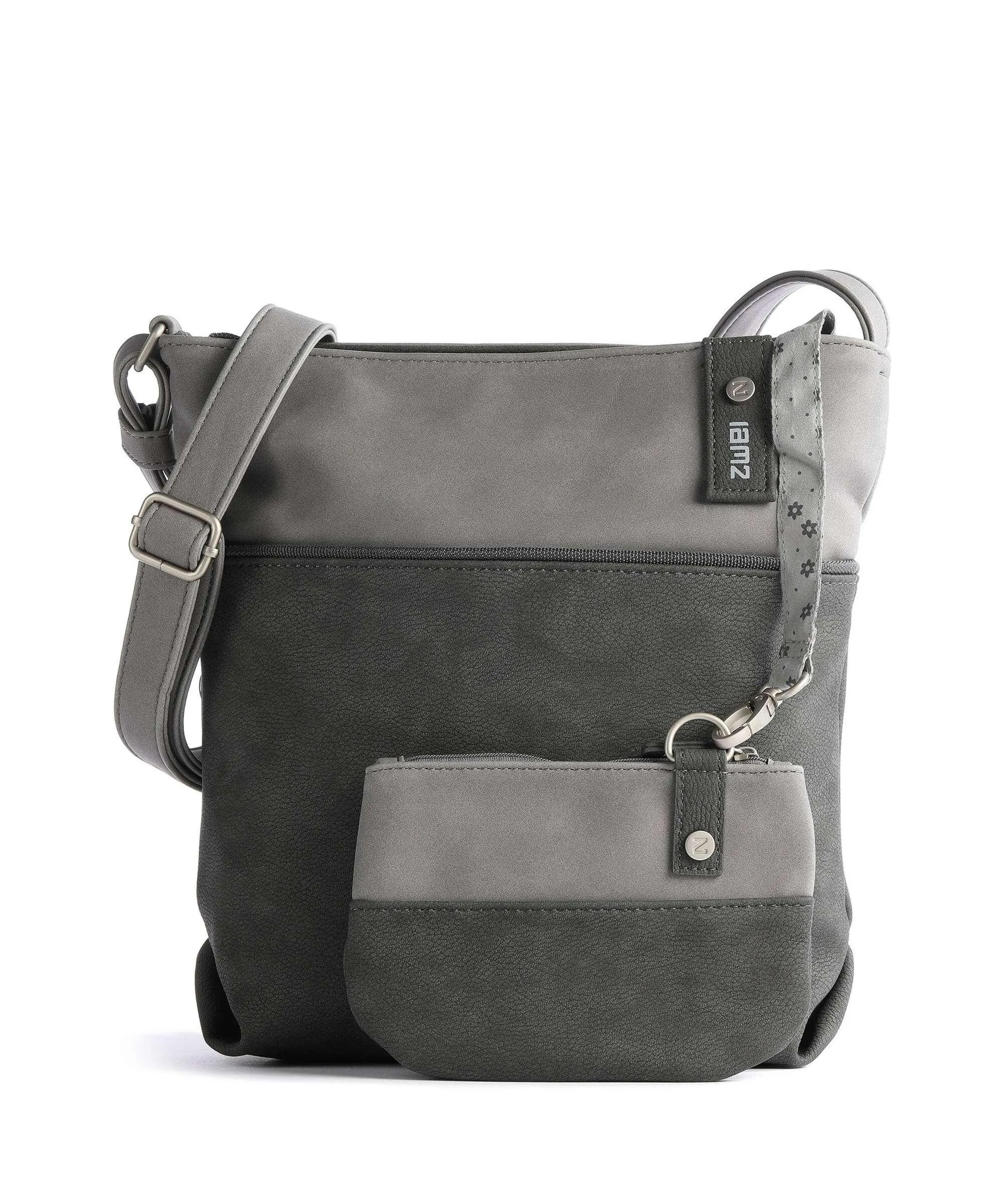  Zwei Jana J10 Borsa a spalla pelle sintetica grigio  