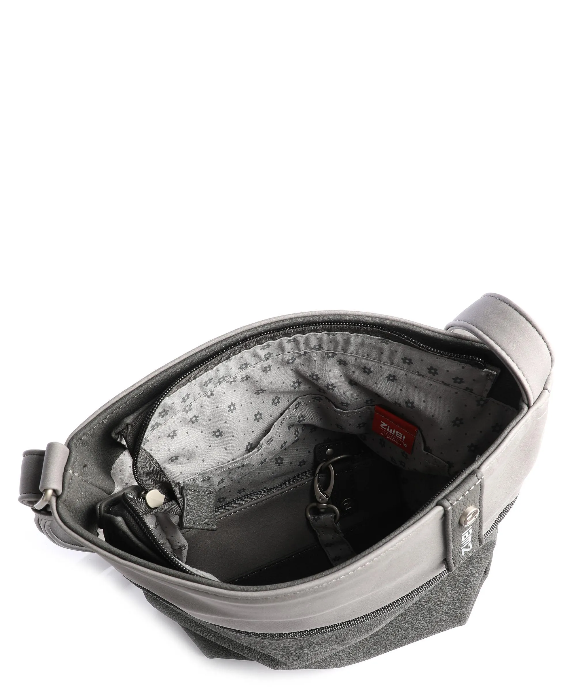  Zwei Jana J10 Borsa a spalla pelle sintetica grigio  