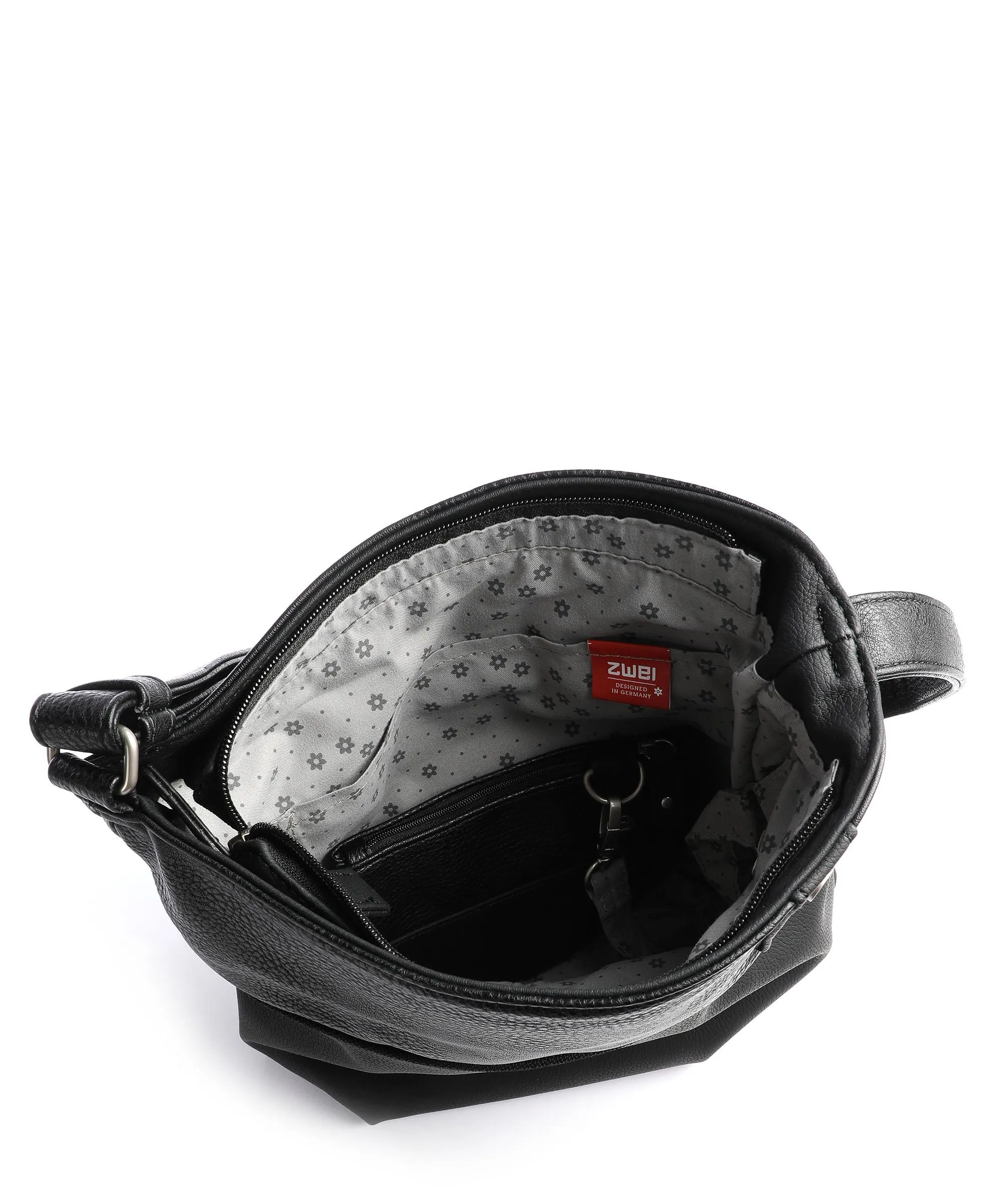  Zwei Jana J10 Borsa a spalla pelle sintetica nero  