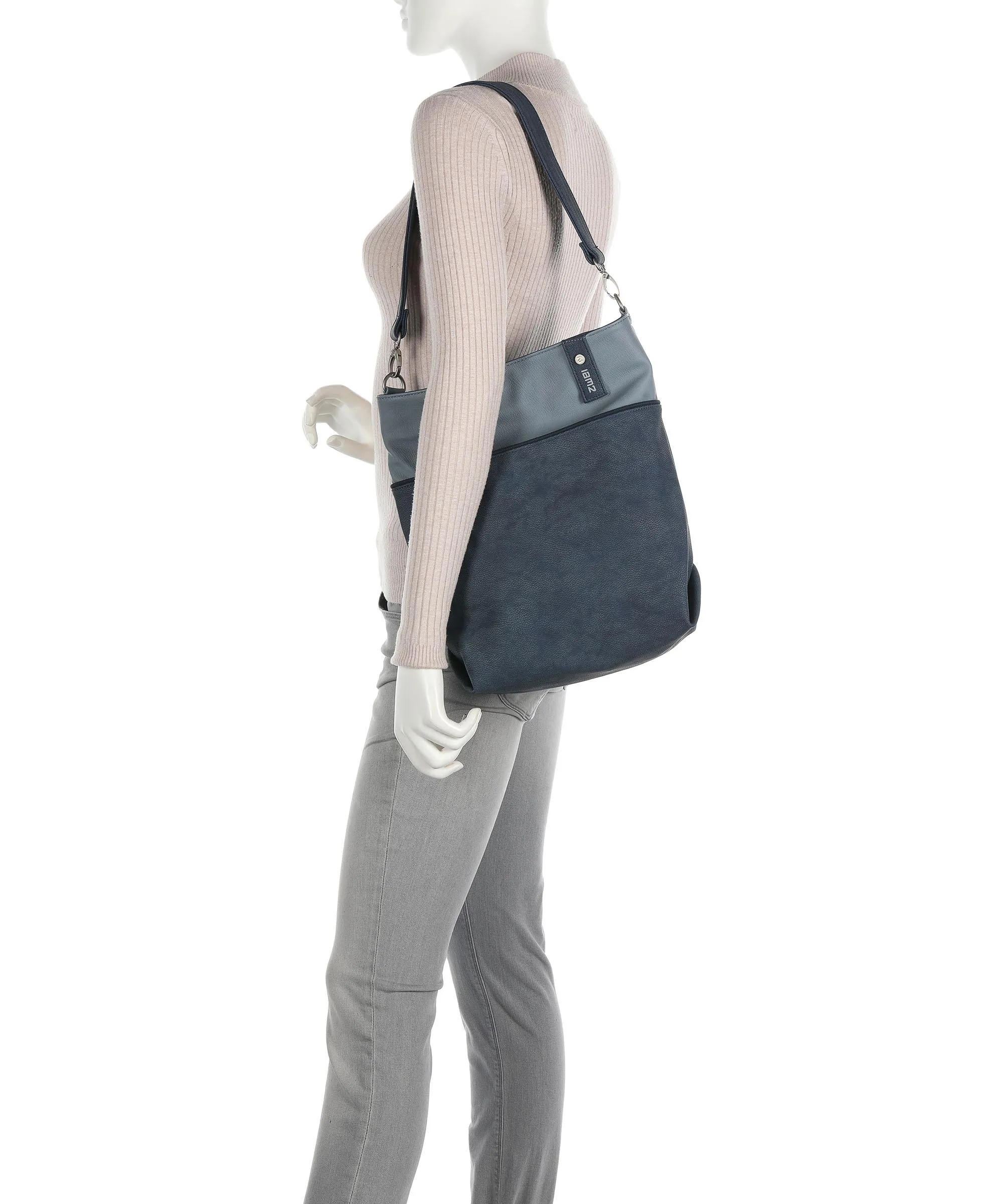  Zwei Jana J12 Borsa hobo pelle sintetica blu  